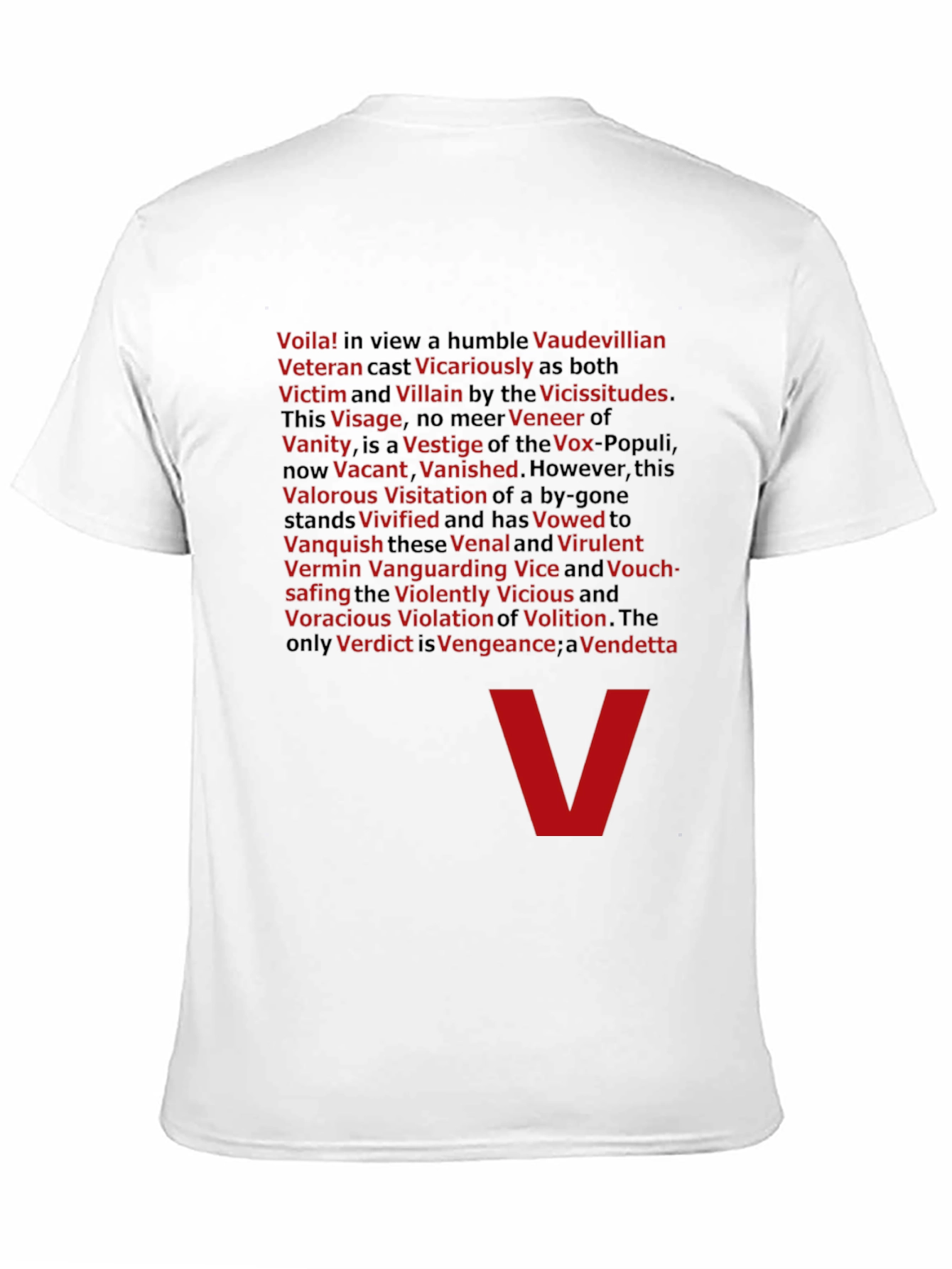 V for Vendetta T-Shirt - Voila Villain