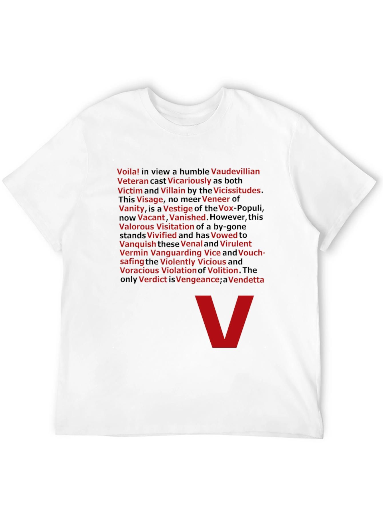 V for Vendetta T-Shirt - Voila Villain