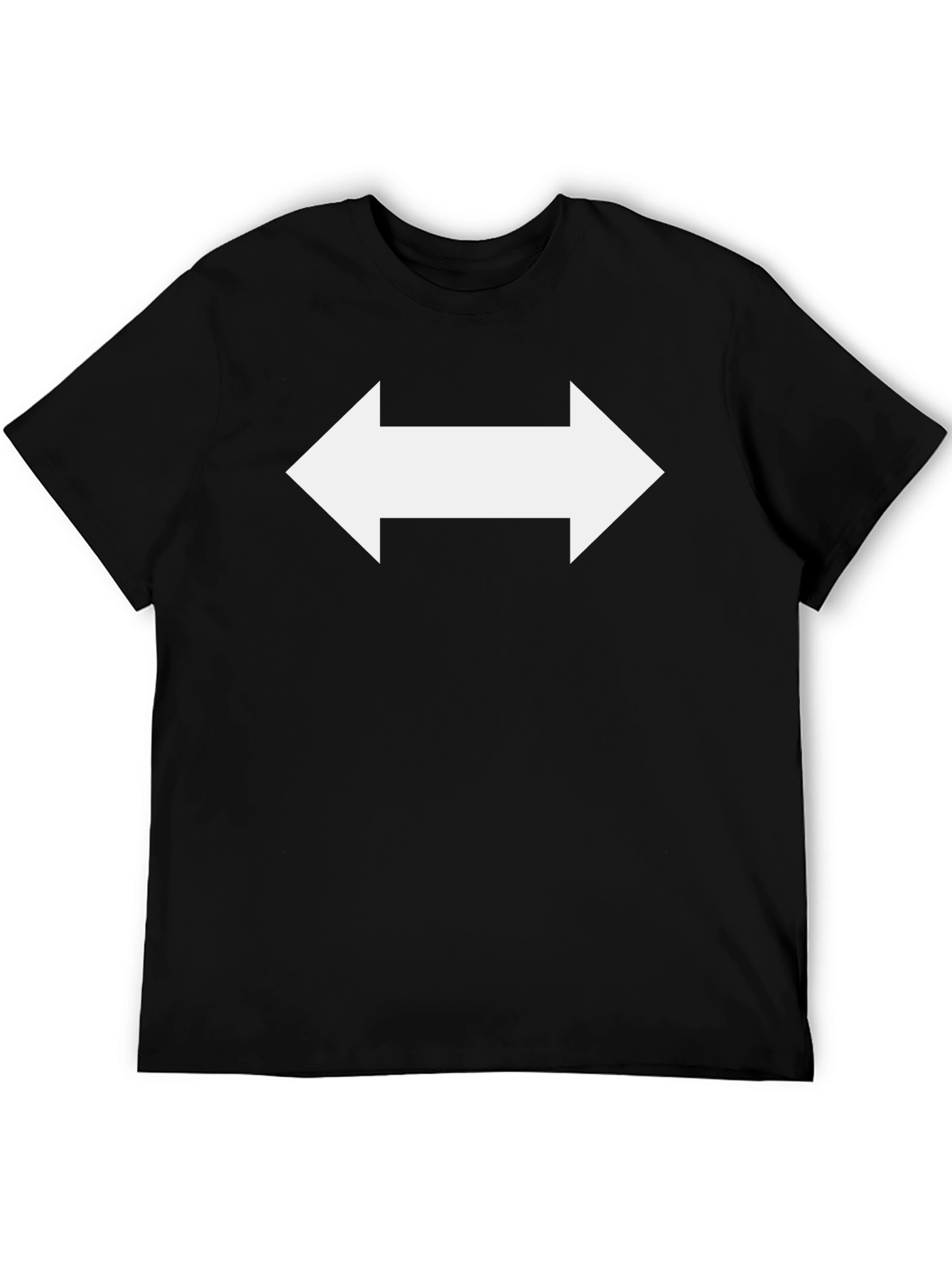 Unisex Black T-Shirt with Arrow Design