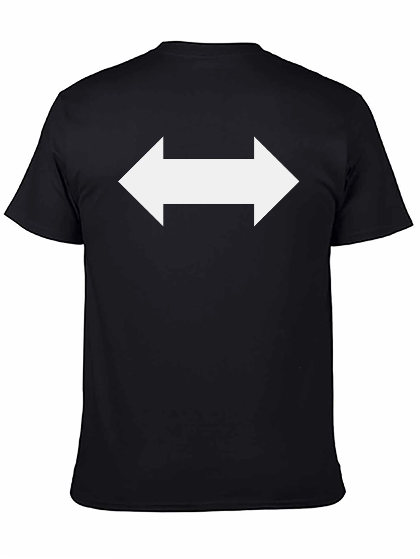 Unisex Black T-Shirt with Arrow Design