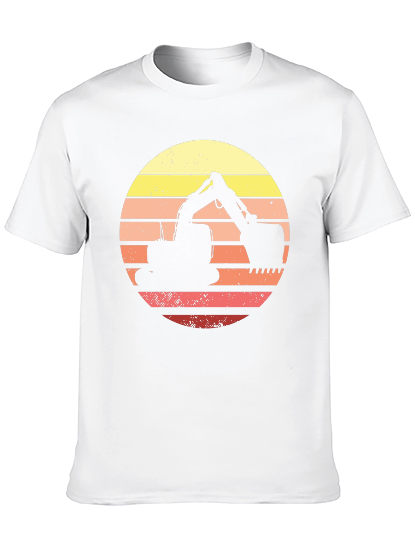 Excavator Sunset T-Shirt - Construction Vehicle Tee