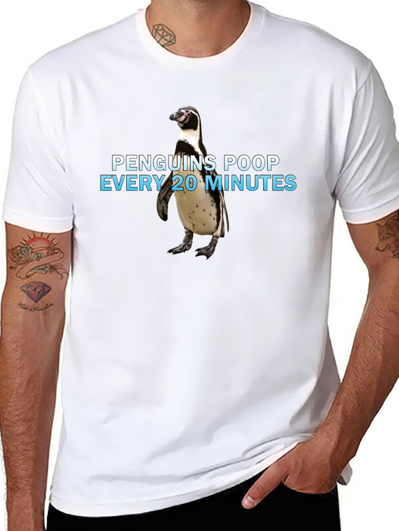Penguin Poop T-Shirt - Funny Animal Fact Tee