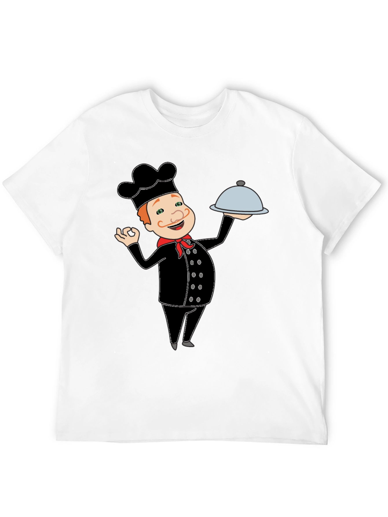 Chef Cartoon Black T-Shirt