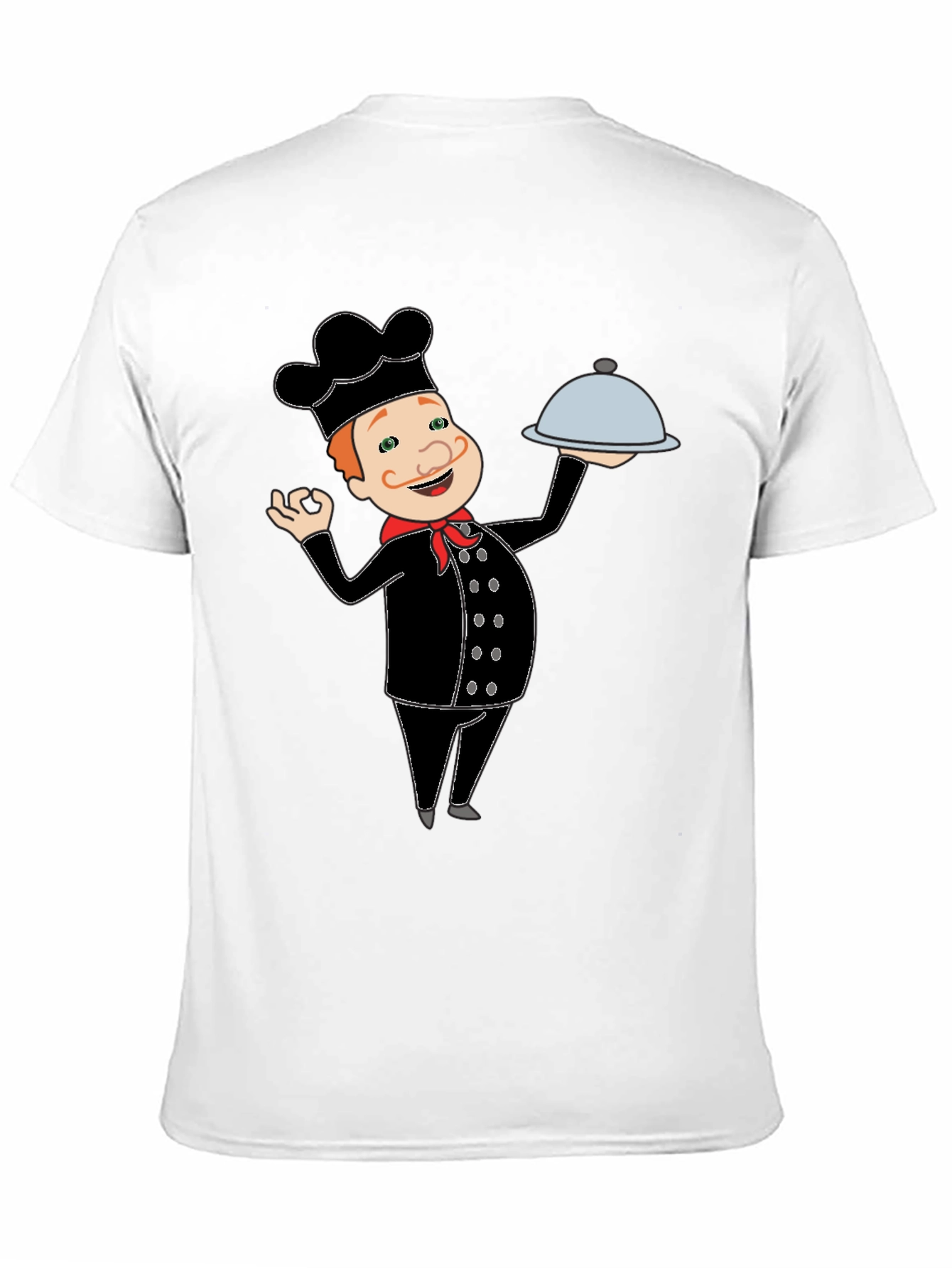 Chef Cartoon Black T-Shirt