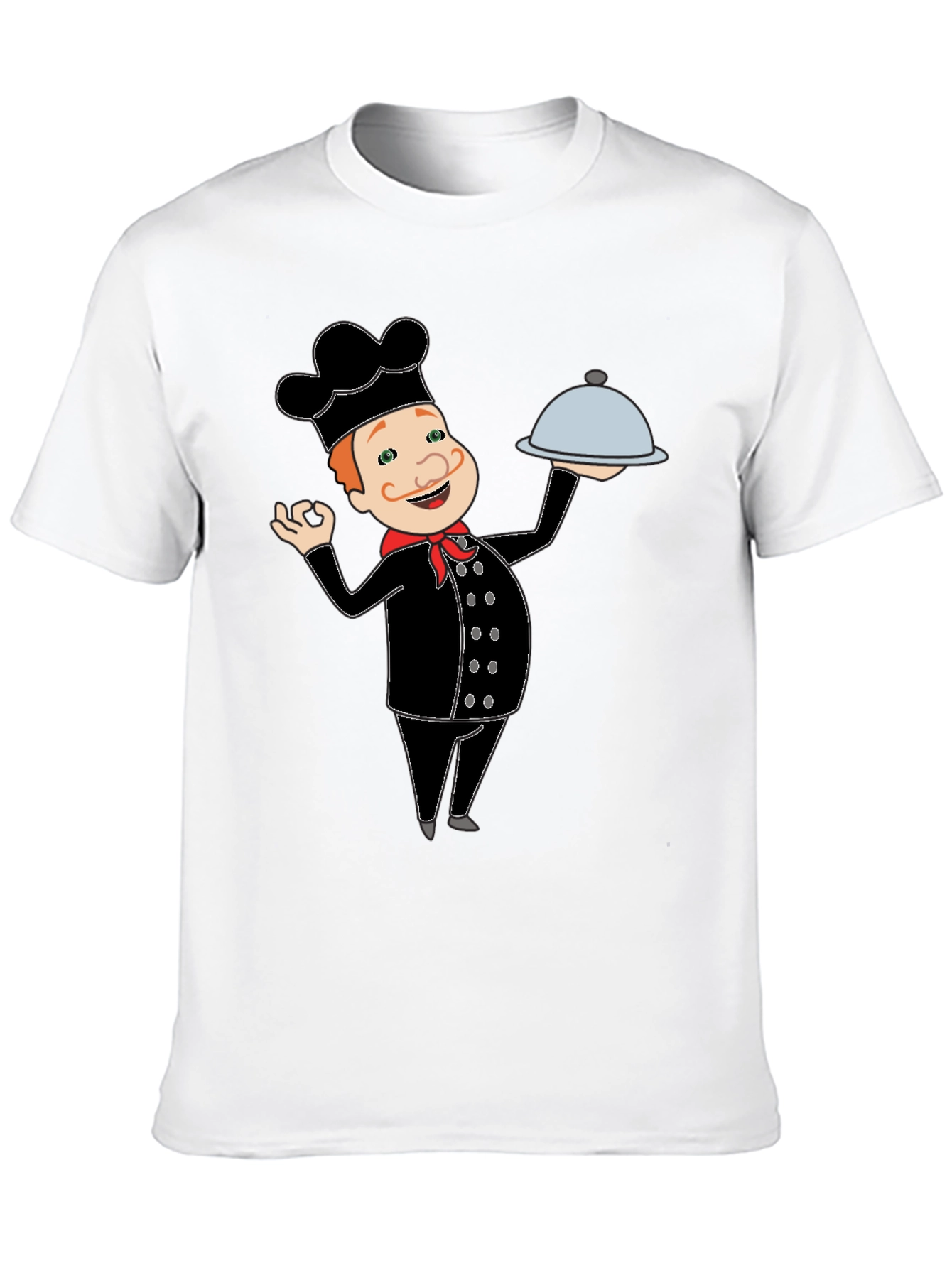 Chef Cartoon Black T-Shirt