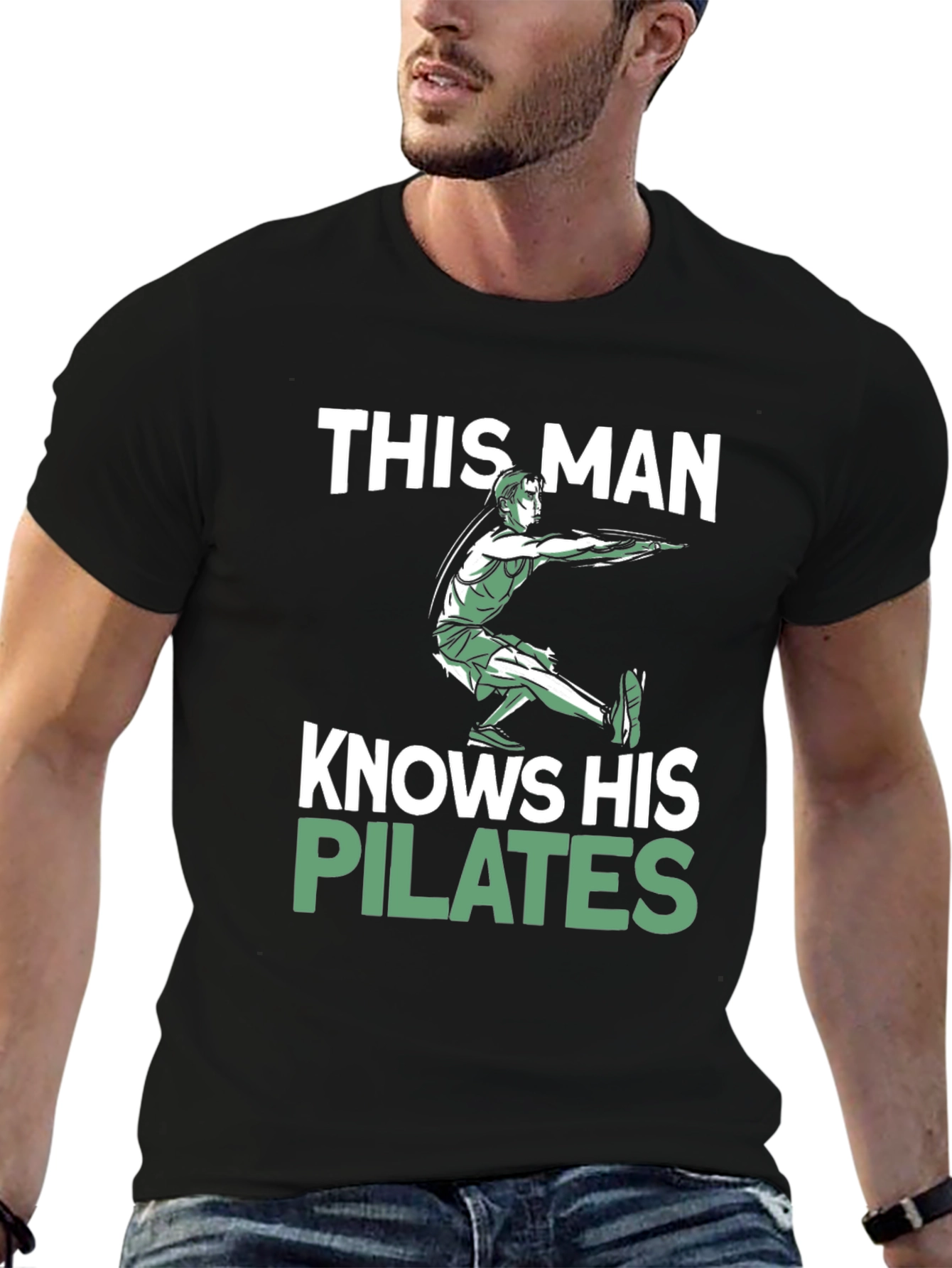 This Man Knows His Pilates T-Shirt Black