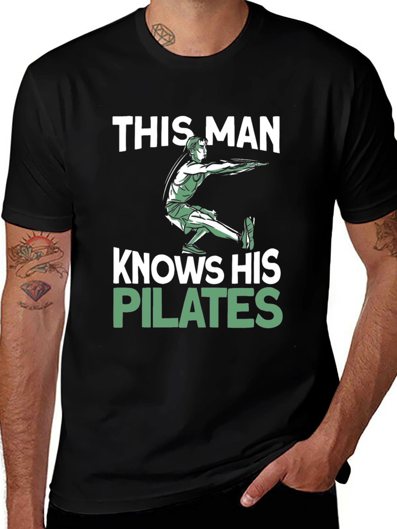 This Man Knows His Pilates T-Shirt Black