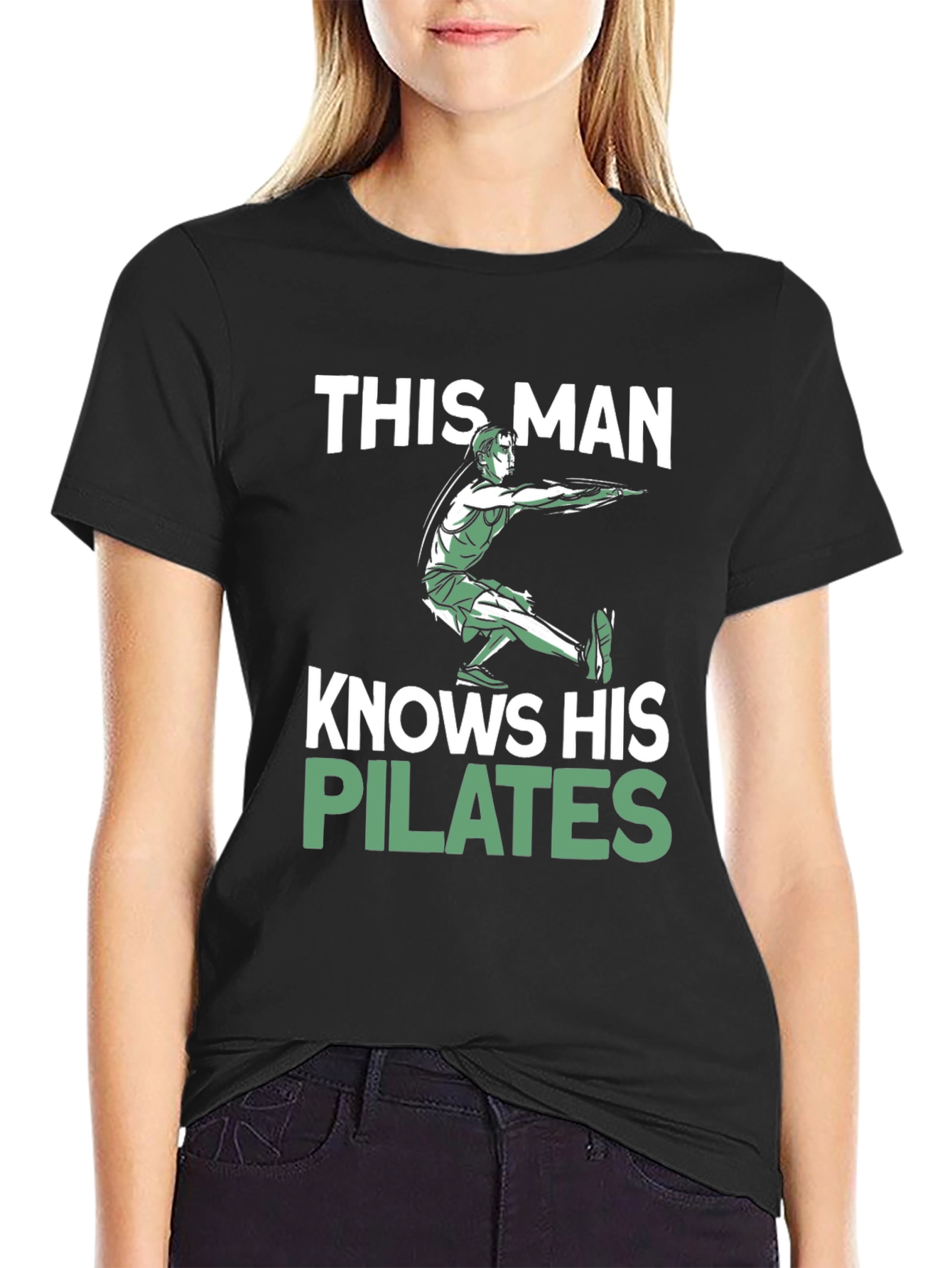 This Man Knows His Pilates T-Shirt Black