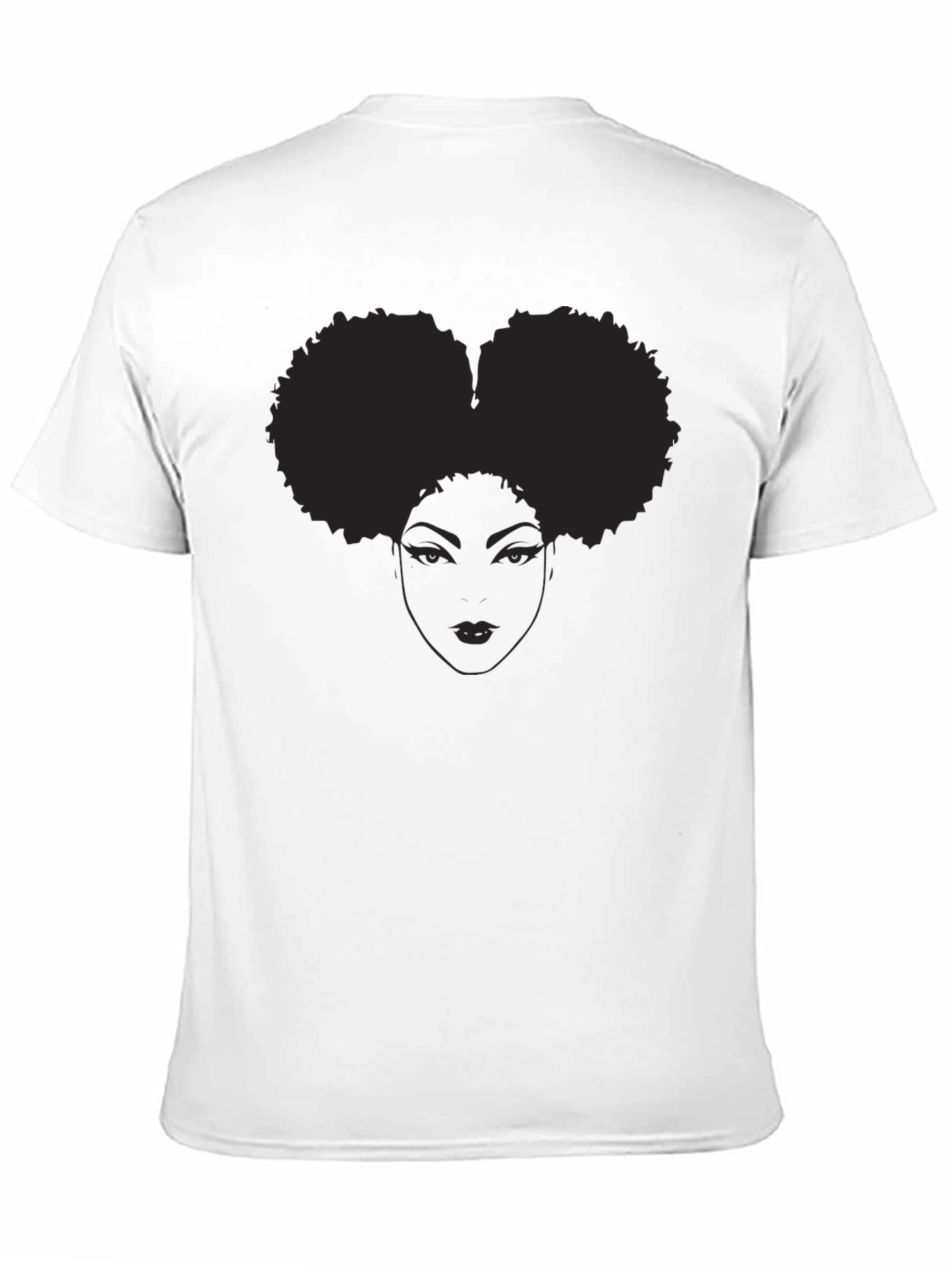 Afro Puff Graphic Tee - Stylish Black T-Shirt