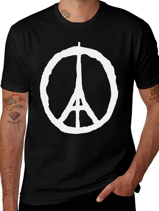 Peace for Paris Black Graphic Tee
