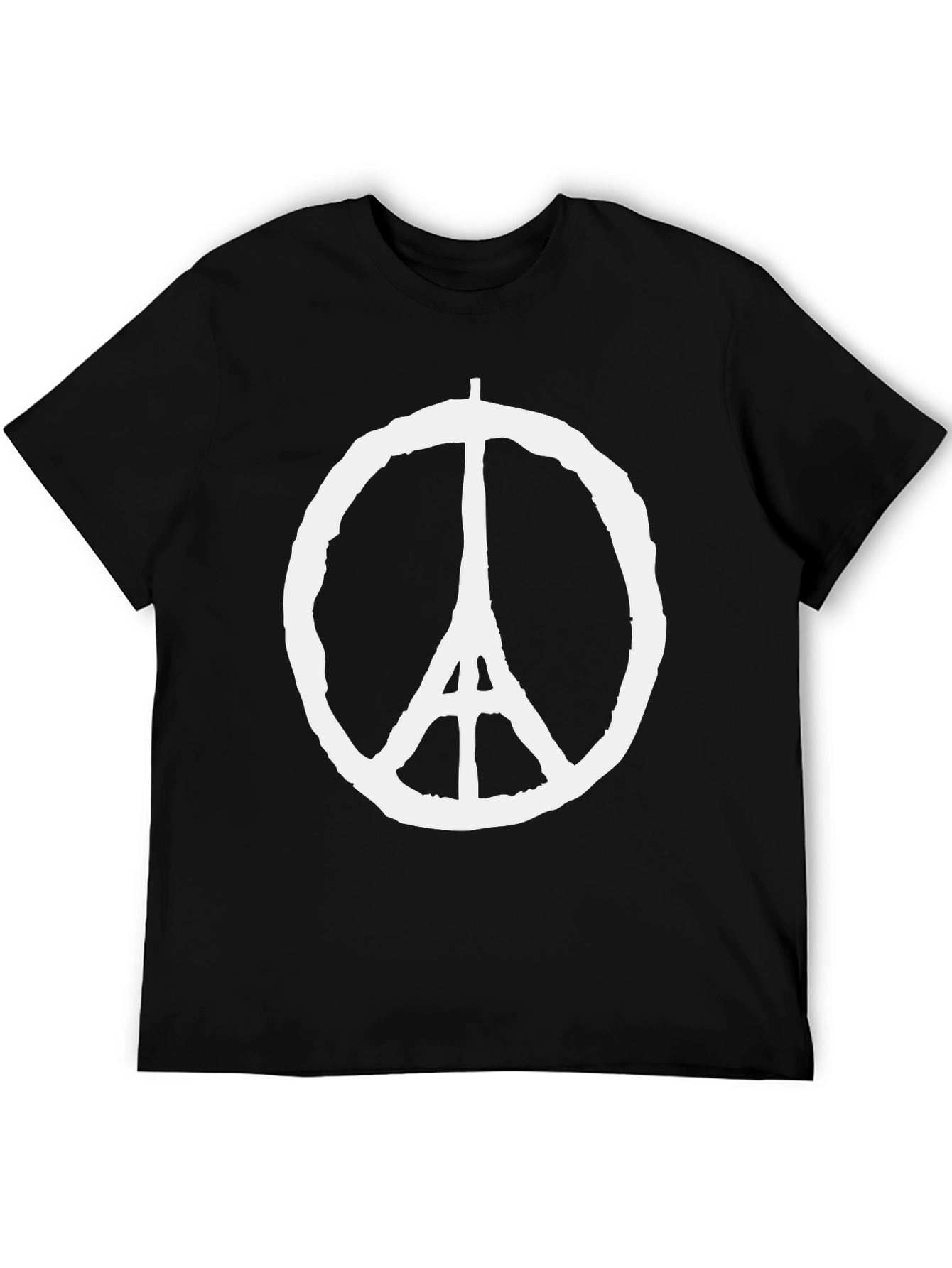 Peace for Paris Black Graphic Tee
