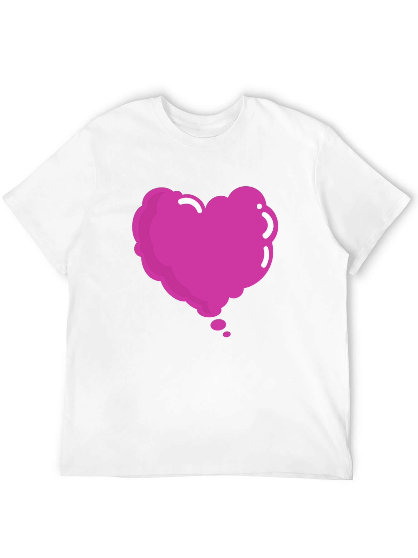 Heart Bubble Graphic Tee - Black Cotton Blend