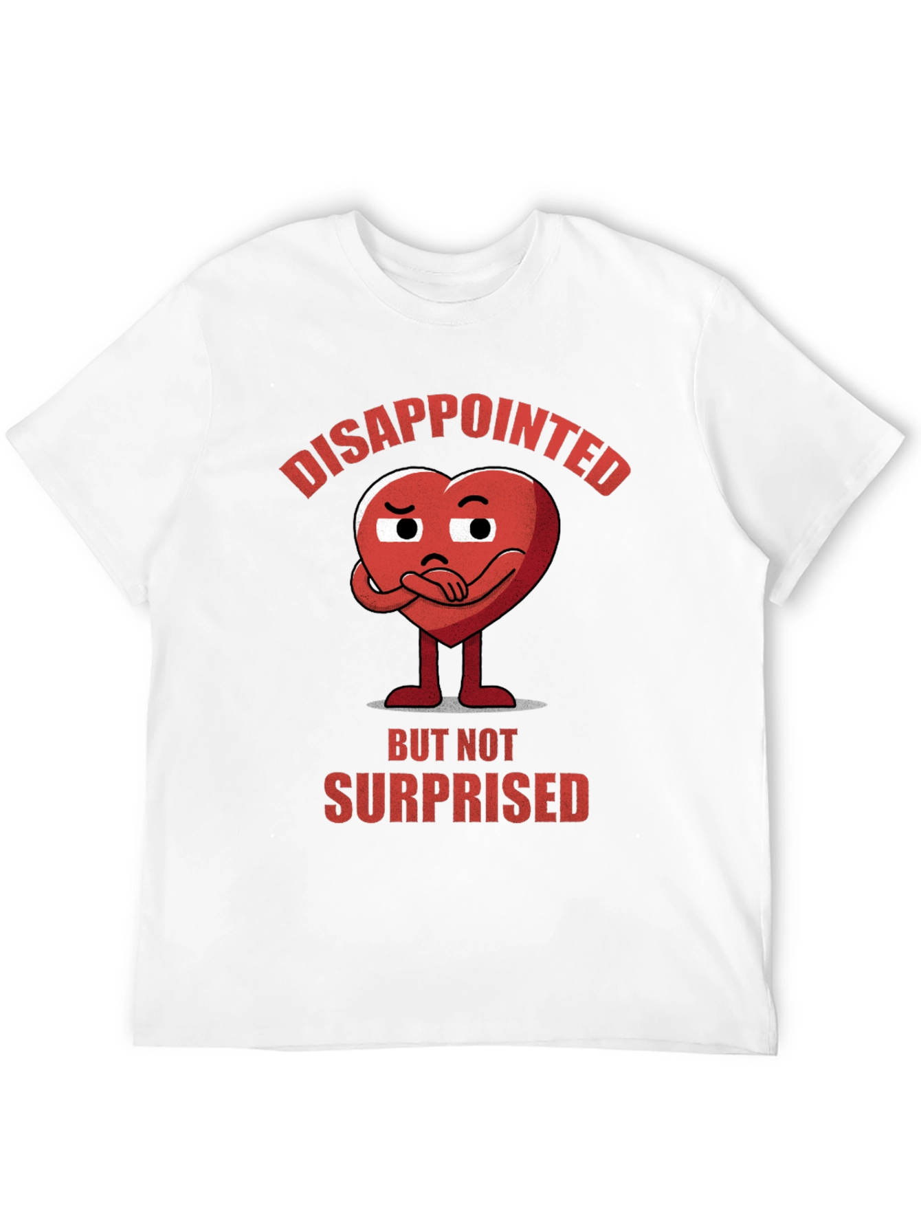 Disappointed Heart Graphic T-Shirt - Express Your Mood