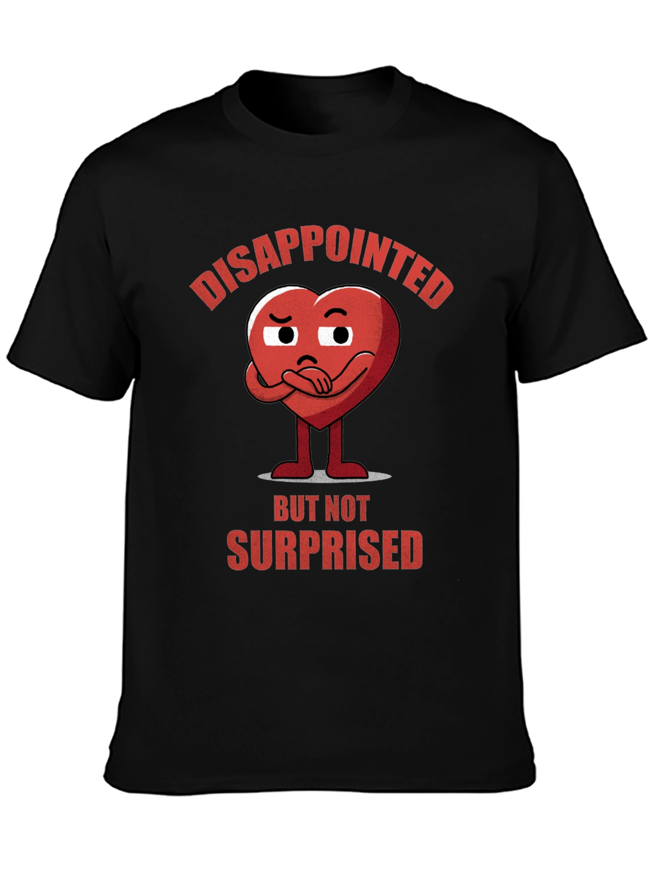 Disappointed Heart Graphic T-Shirt - Express Your Mood