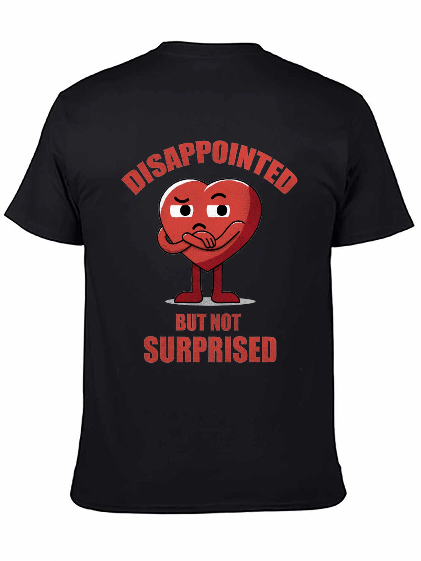 Disappointed Heart Graphic T-Shirt - Express Your Mood