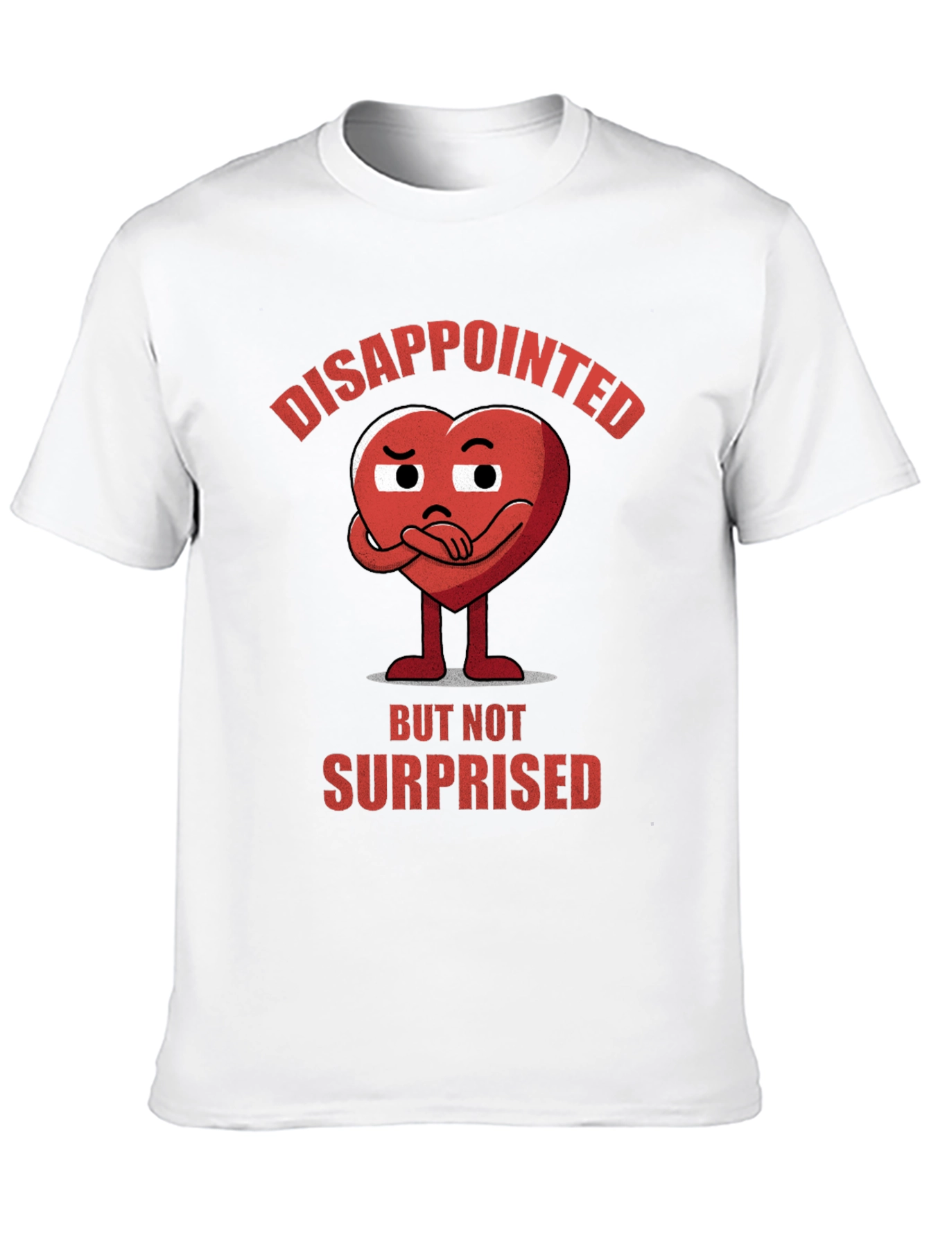 Disappointed Heart Graphic T-Shirt - Express Your Mood