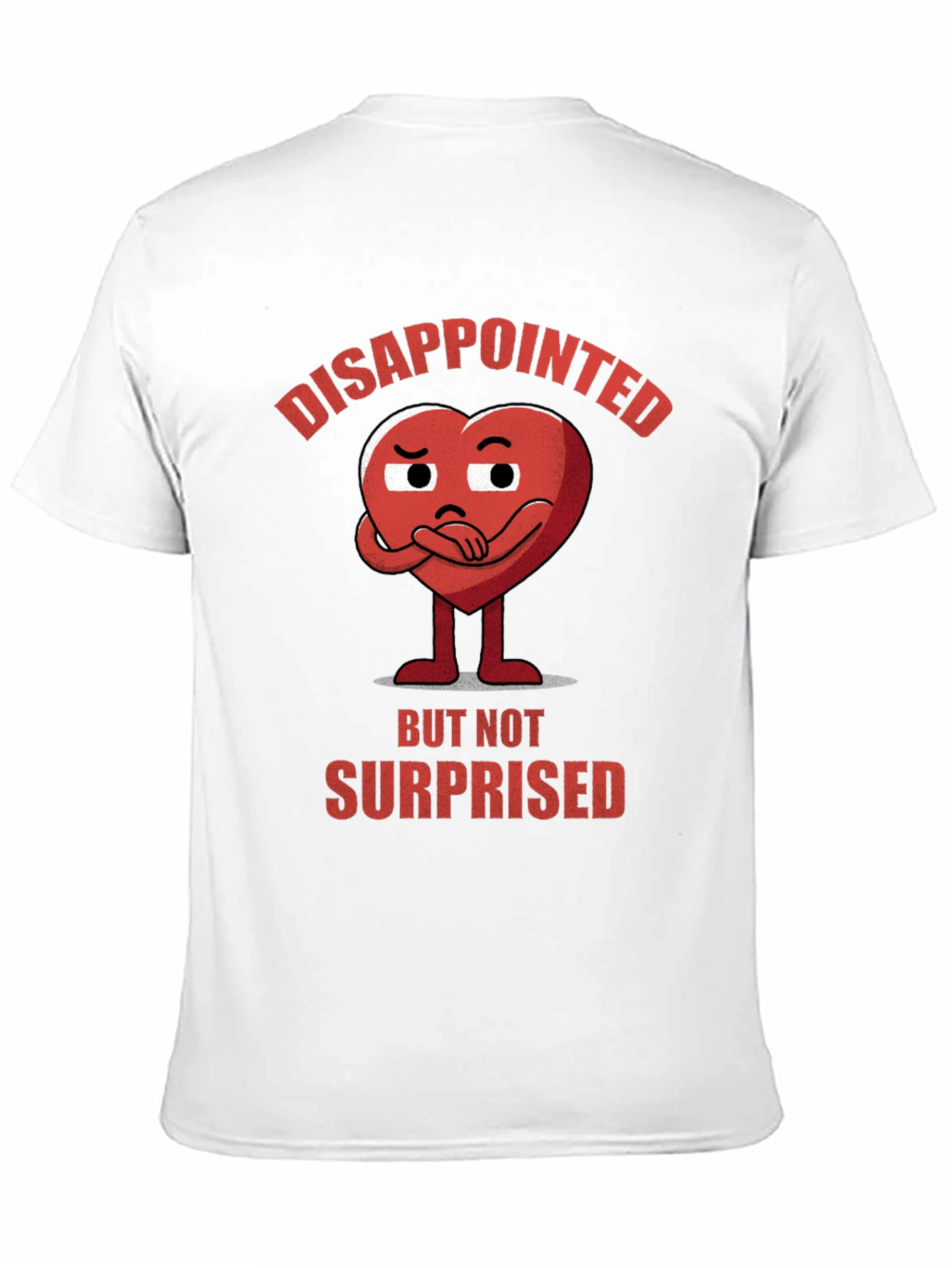 Disappointed Heart Graphic T-Shirt - Express Your Mood