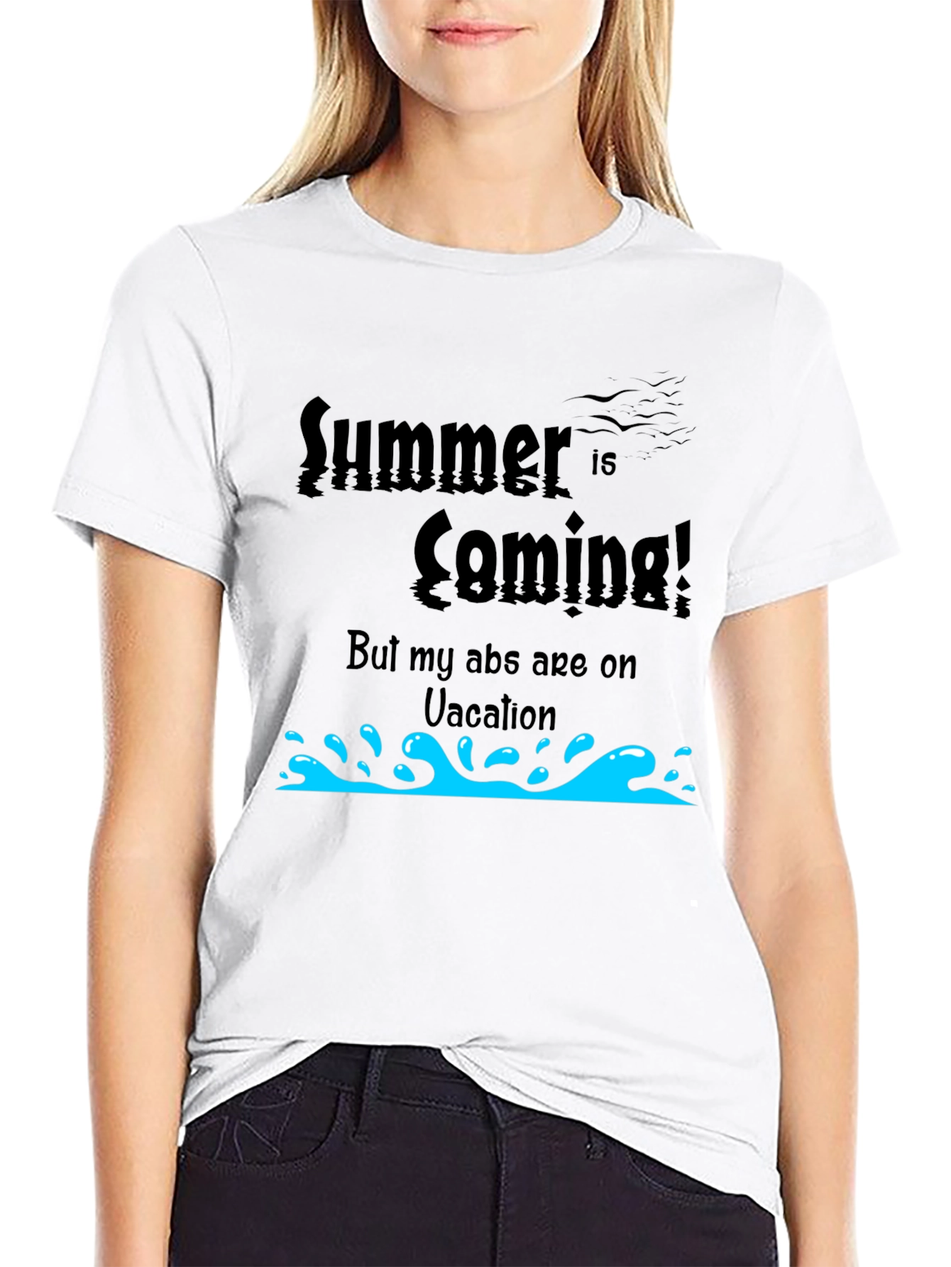Summer Abs Vacation Tee - Funny Mens T-Shirt