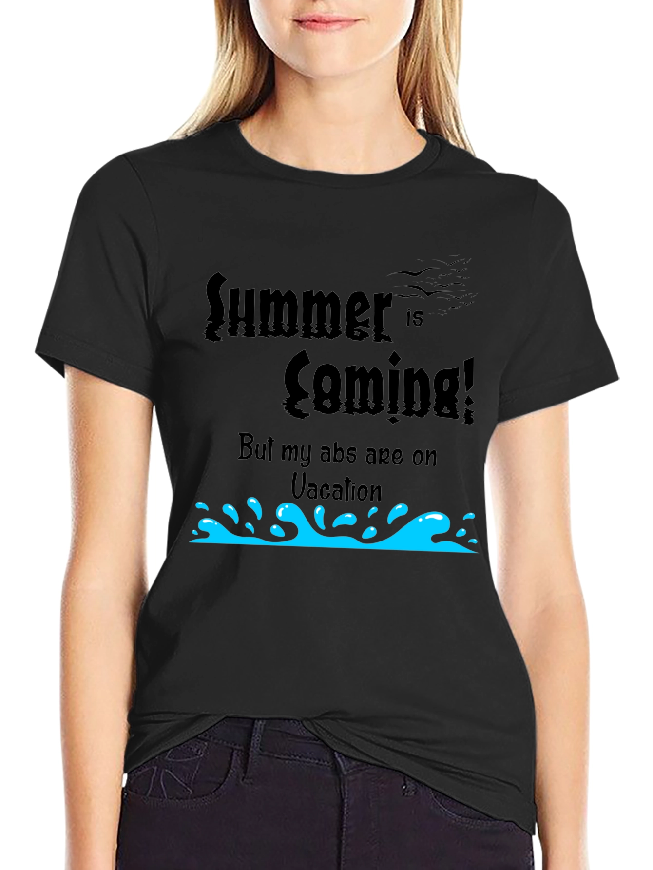 Summer Abs Vacation Tee - Funny Mens T-Shirt