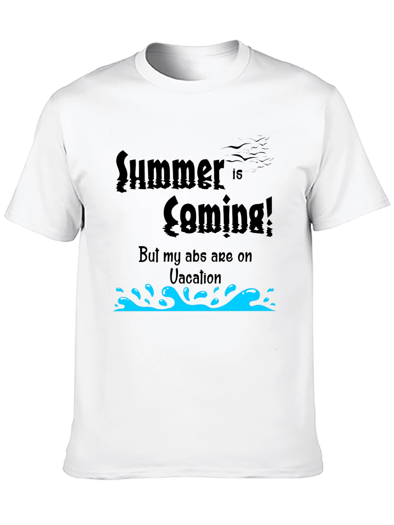 Summer Abs Vacation Tee - Funny Mens T-Shirt