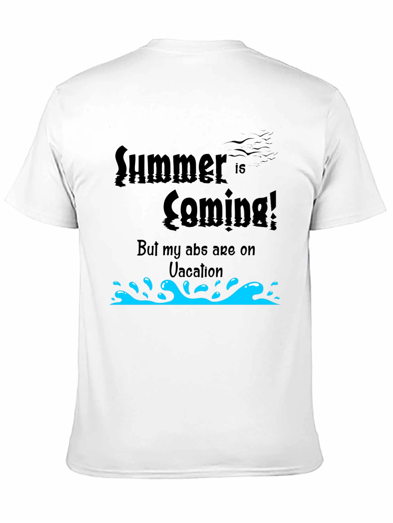 Summer Abs Vacation Tee - Funny Mens T-Shirt