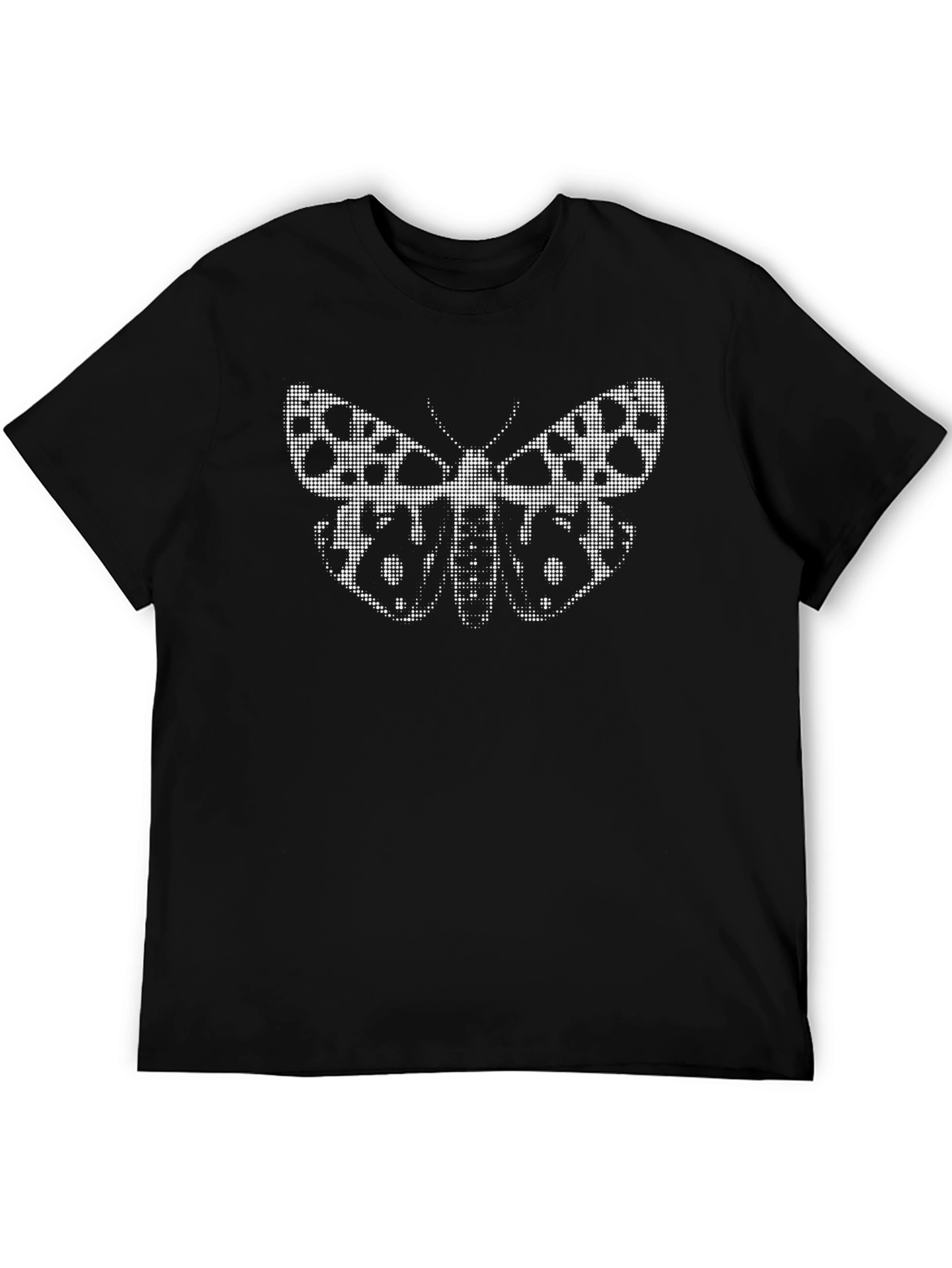 Spotted Butterfly Graphic Black T-Shirt