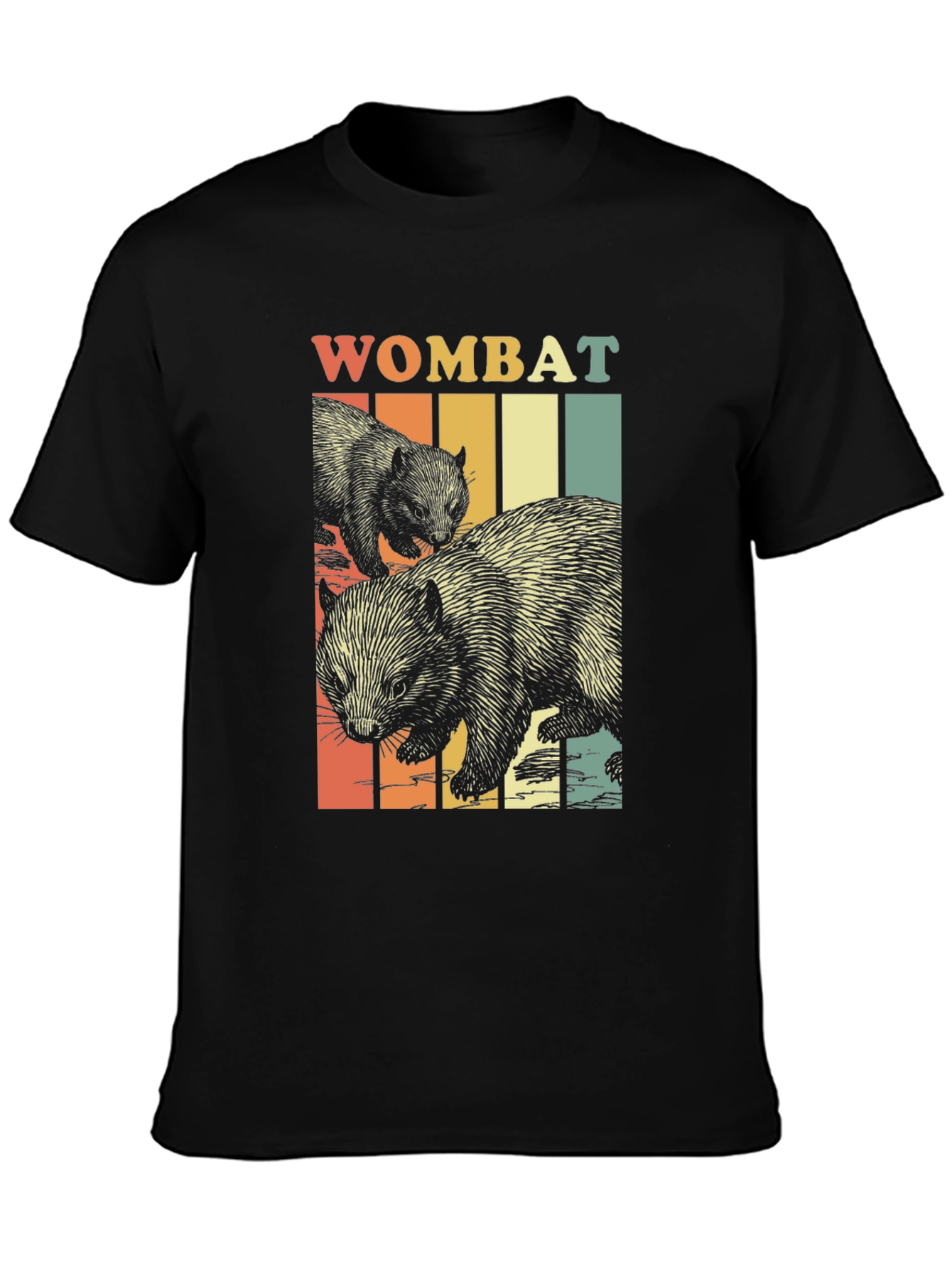 Retro Wombat Graphic T-Shirt