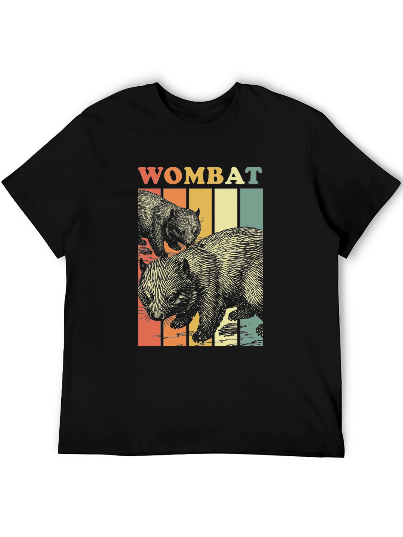 Retro Wombat Graphic T-Shirt