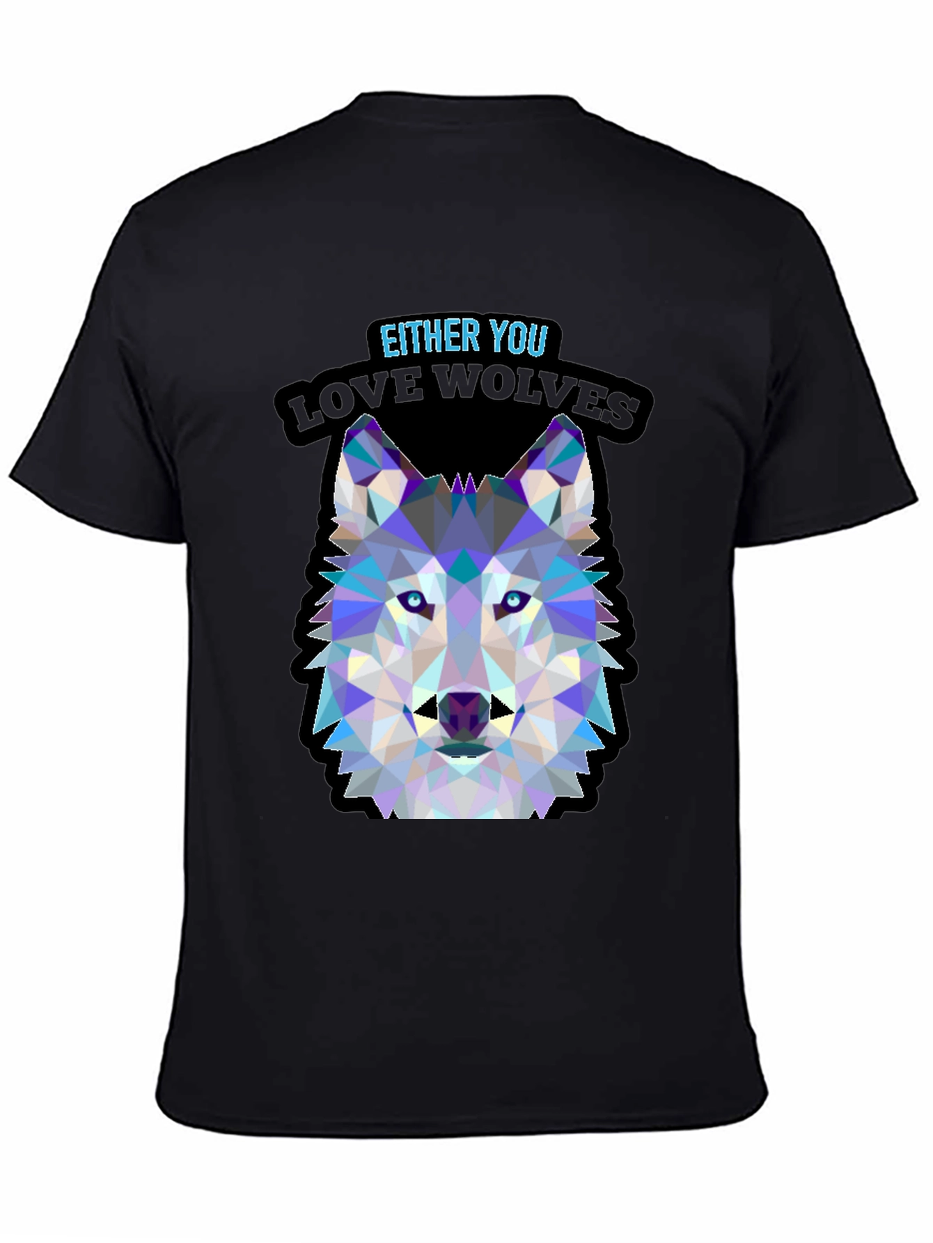 Geometric Wolf Head T-Shirt
