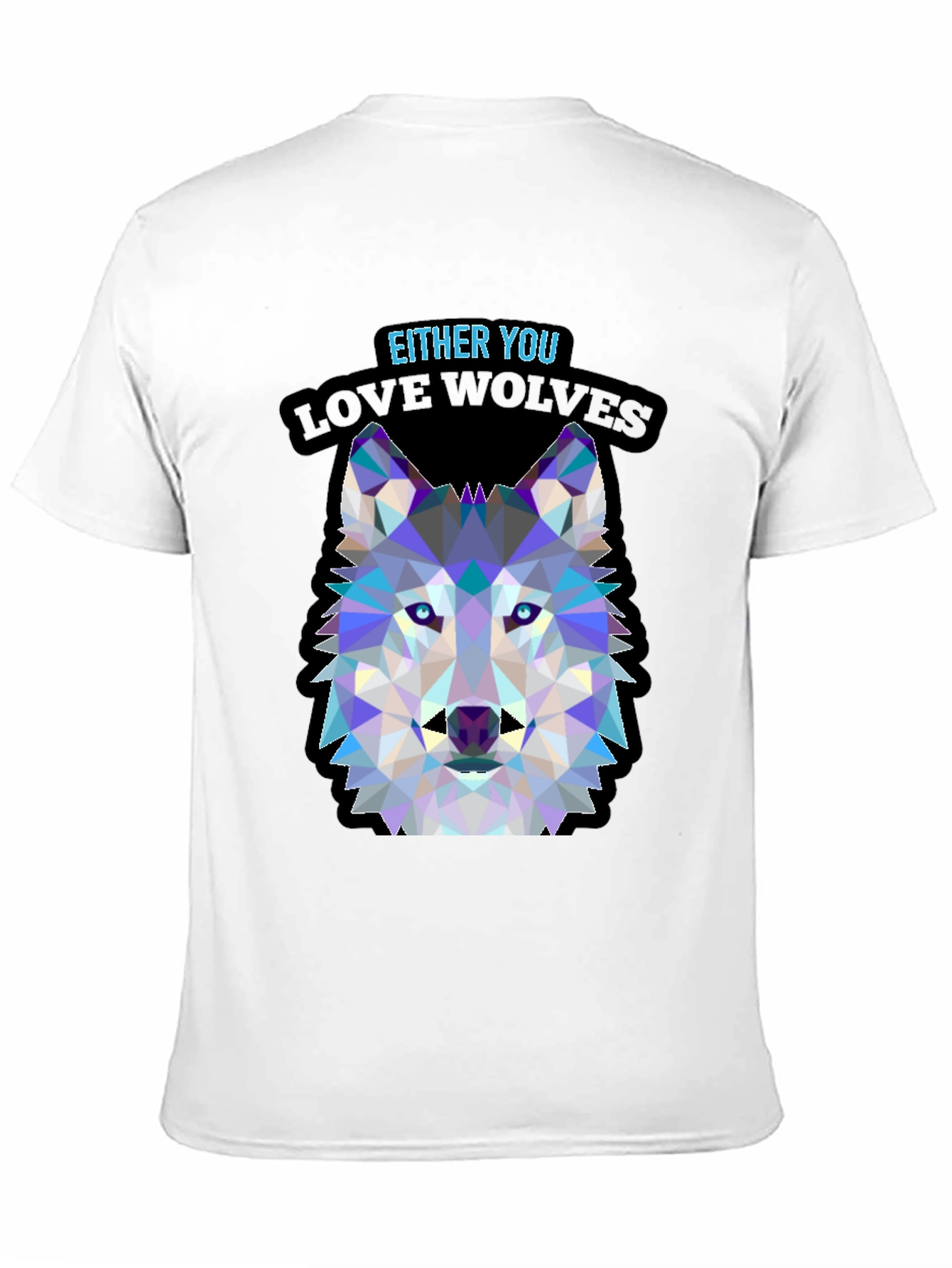 Geometric Wolf Head T-Shirt