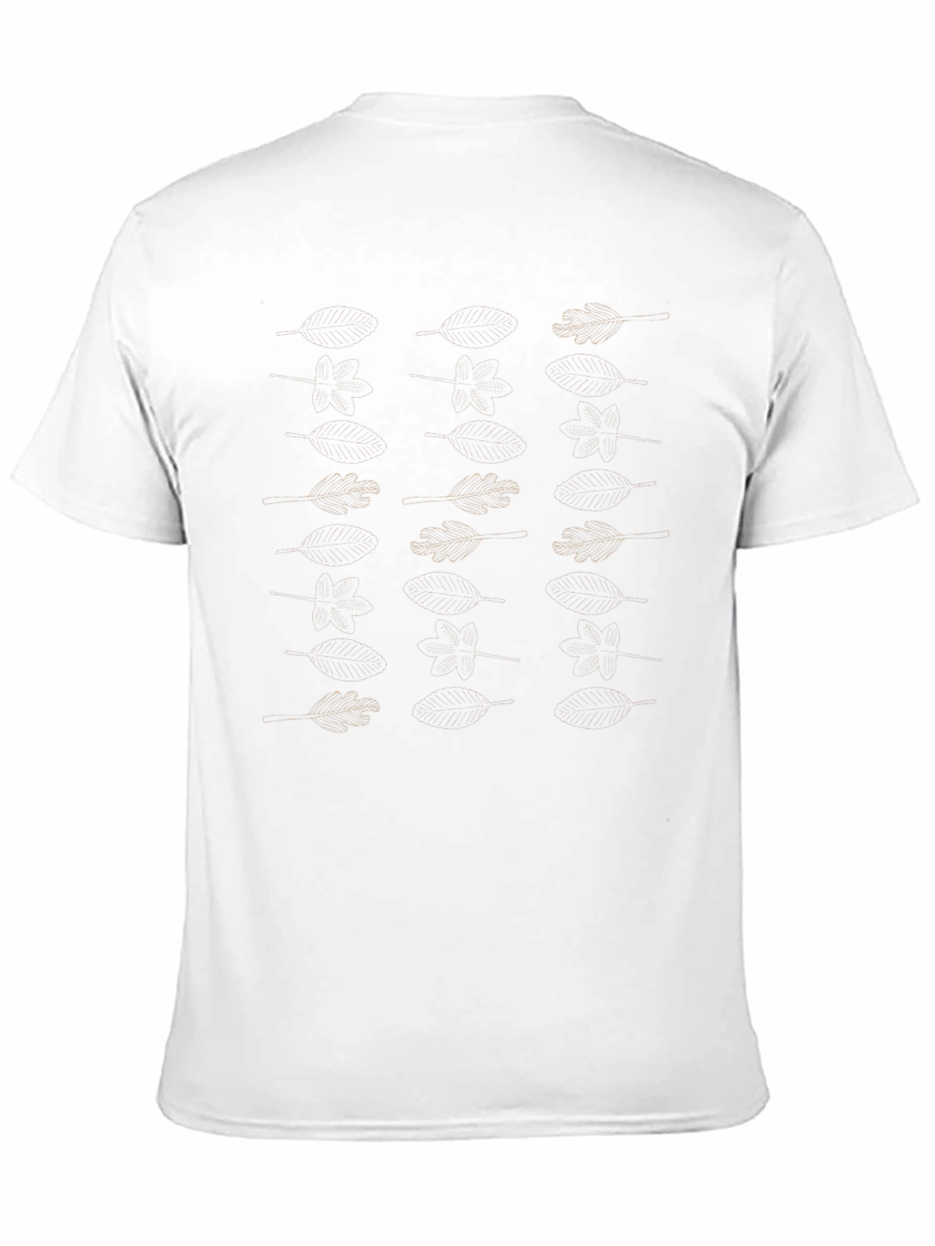 Stylish Black Tee with Leaf Pattern