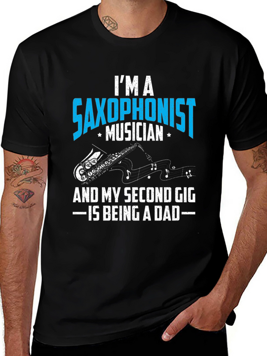 Saxophonist Musician Dad Graphic T-Shirt