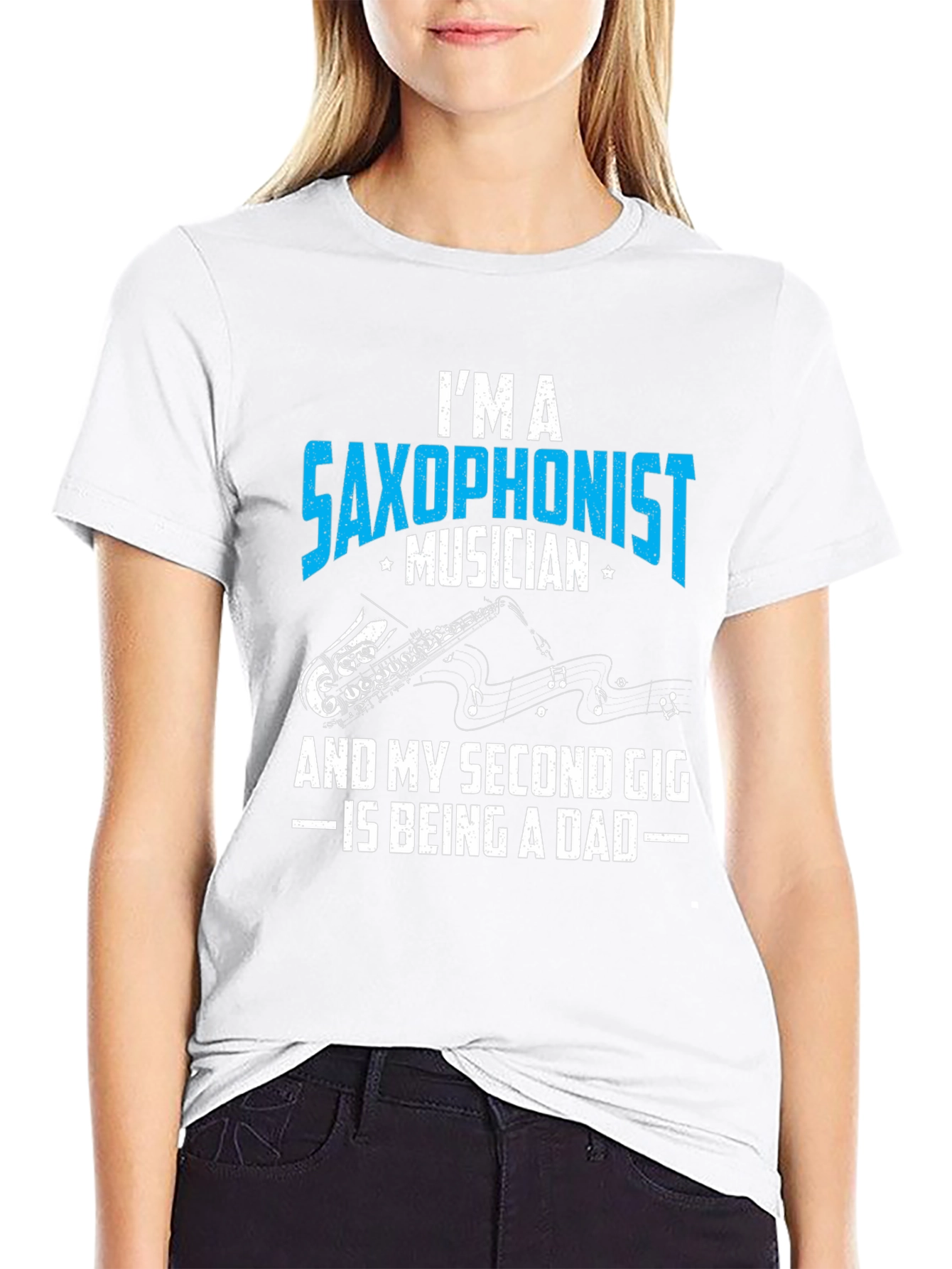 Saxophonist Musician Dad Graphic T-Shirt
