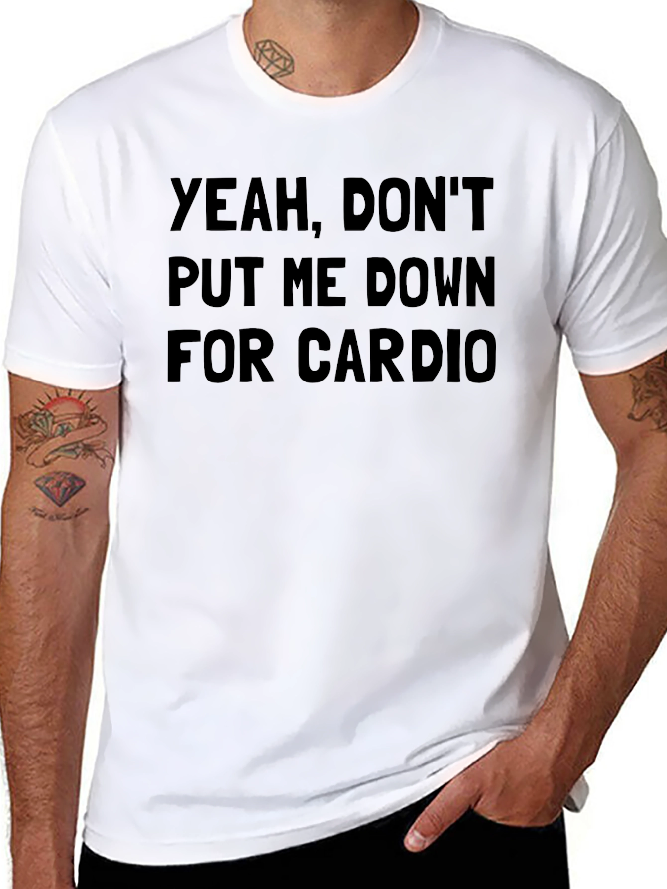 Dont Put Me Down For Cardio Black T-Shirt