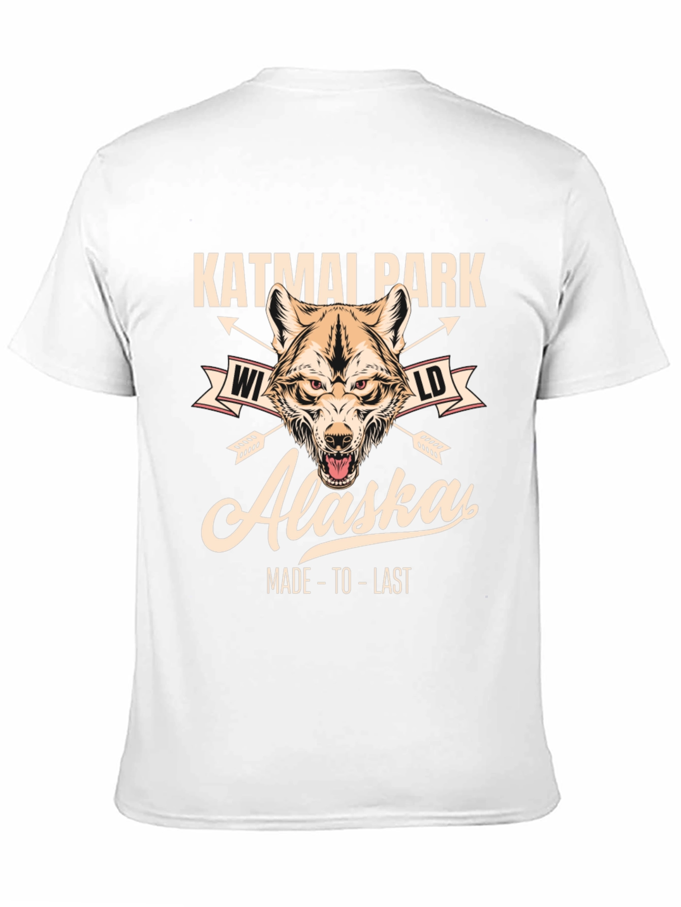 Katmai Park Alaska Wolf Graphic T-Shirt