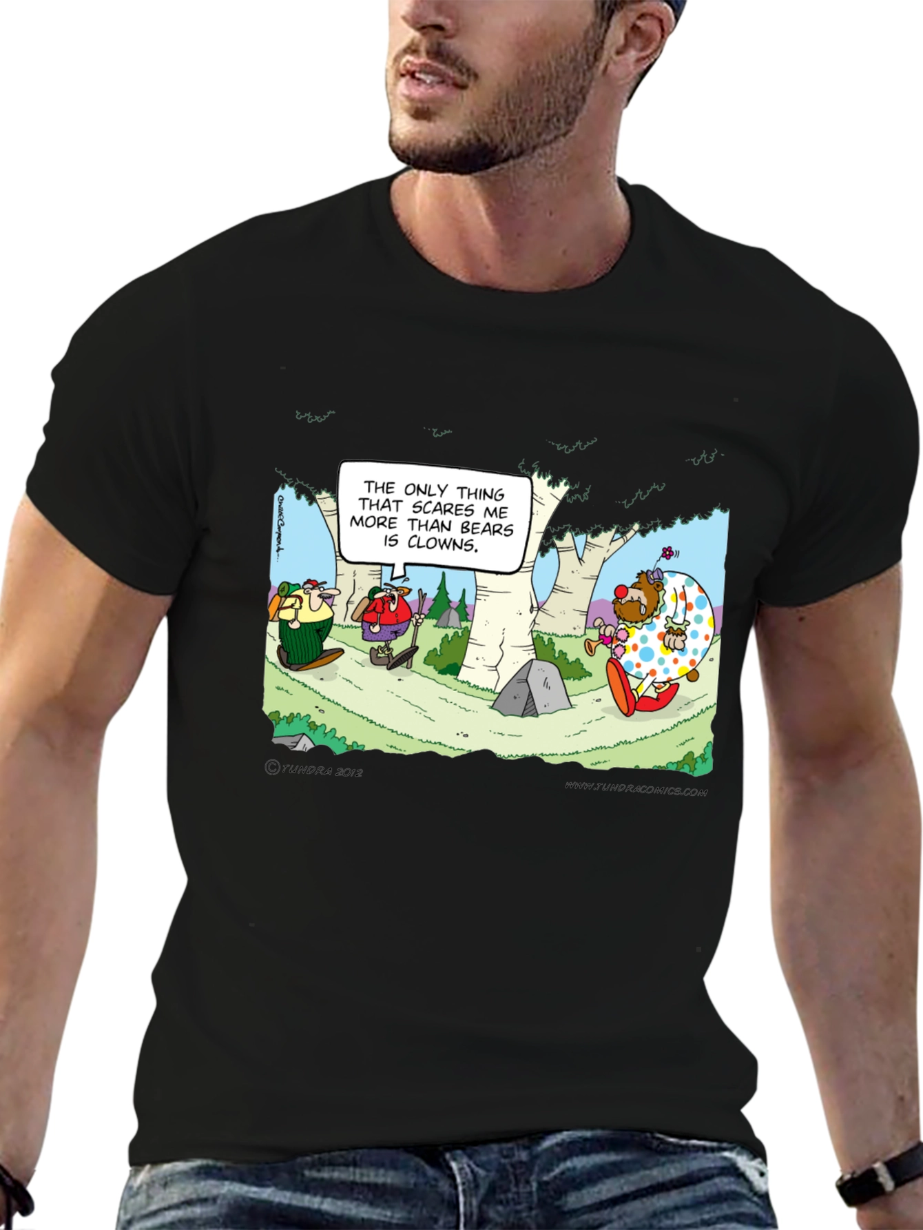 Clowns vs Bears T-Shirt: Cartoon Humor Tee