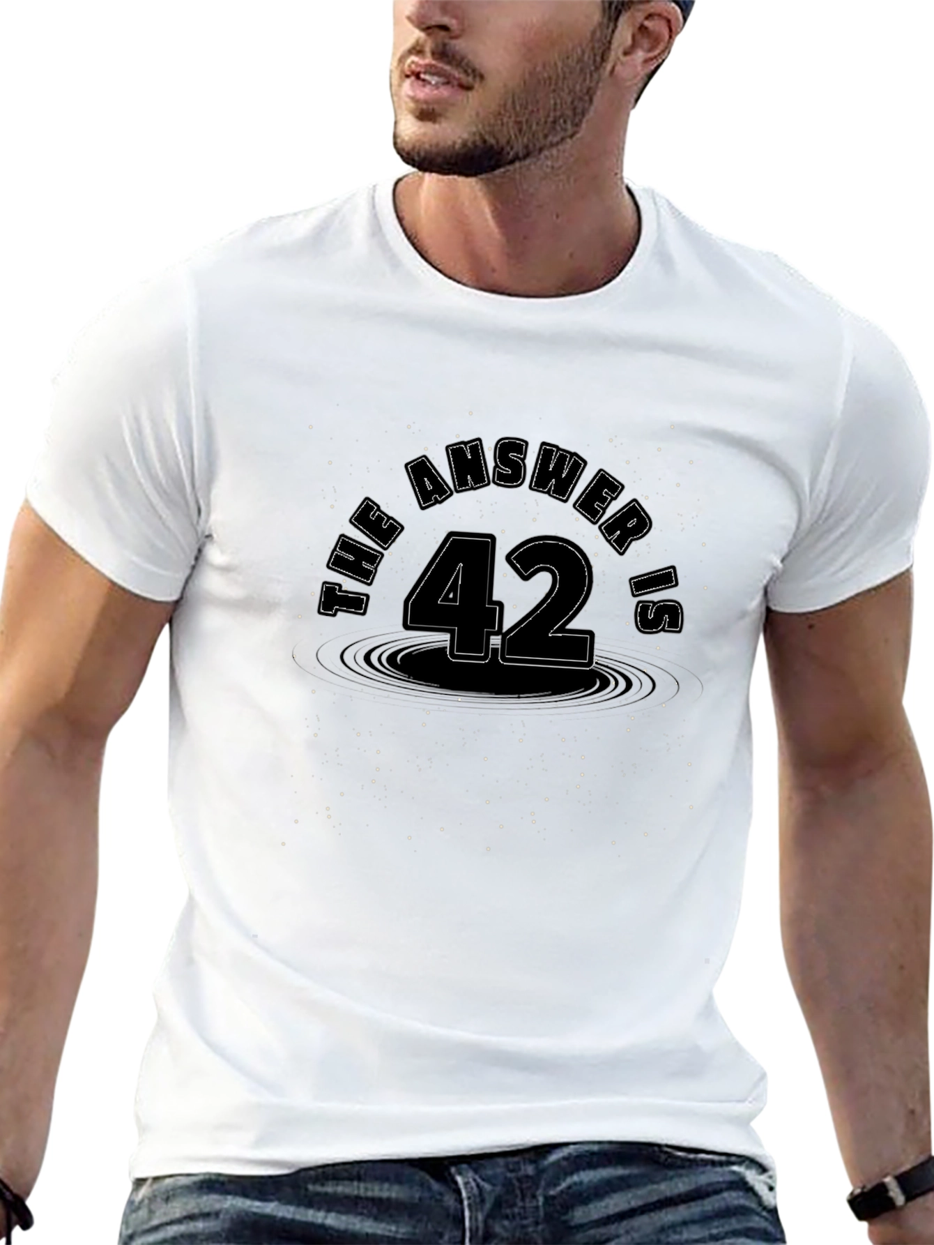 The Answer is 42 Black T-Shirt