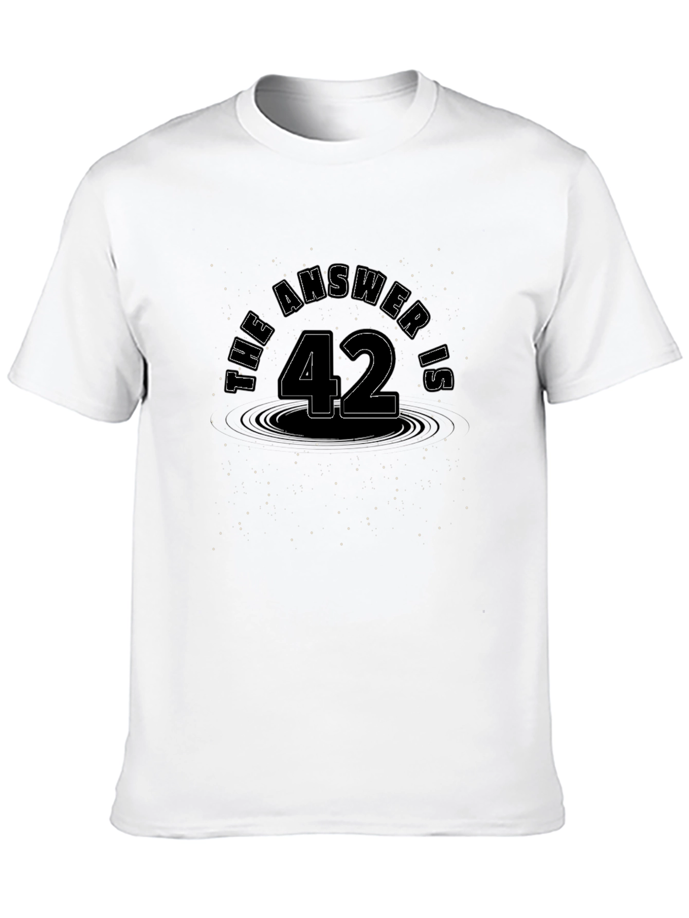 The Answer is 42 Black T-Shirt