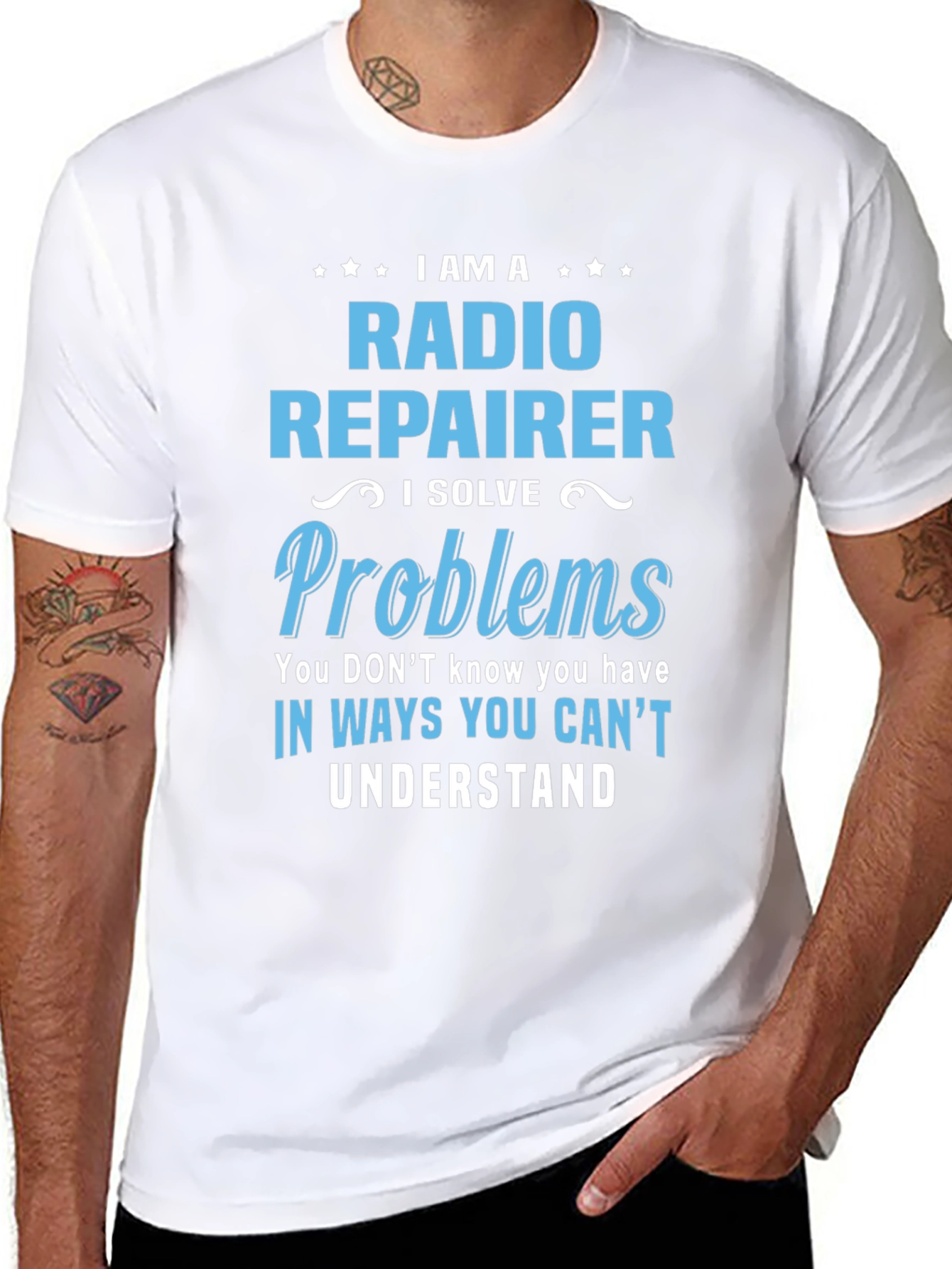 Radio Repairer T-Shirt: I Solve Problems Funny Tee