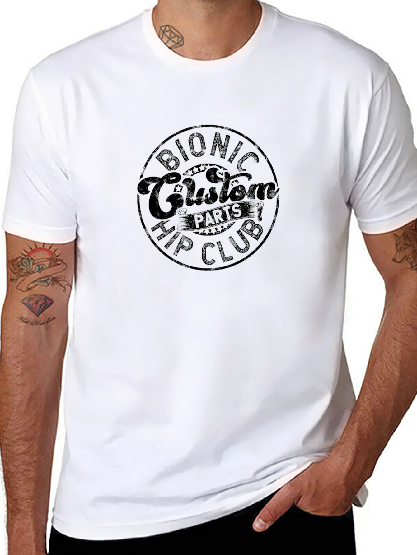 Bionic Custom Hip Parts Club Black Graphic Tee