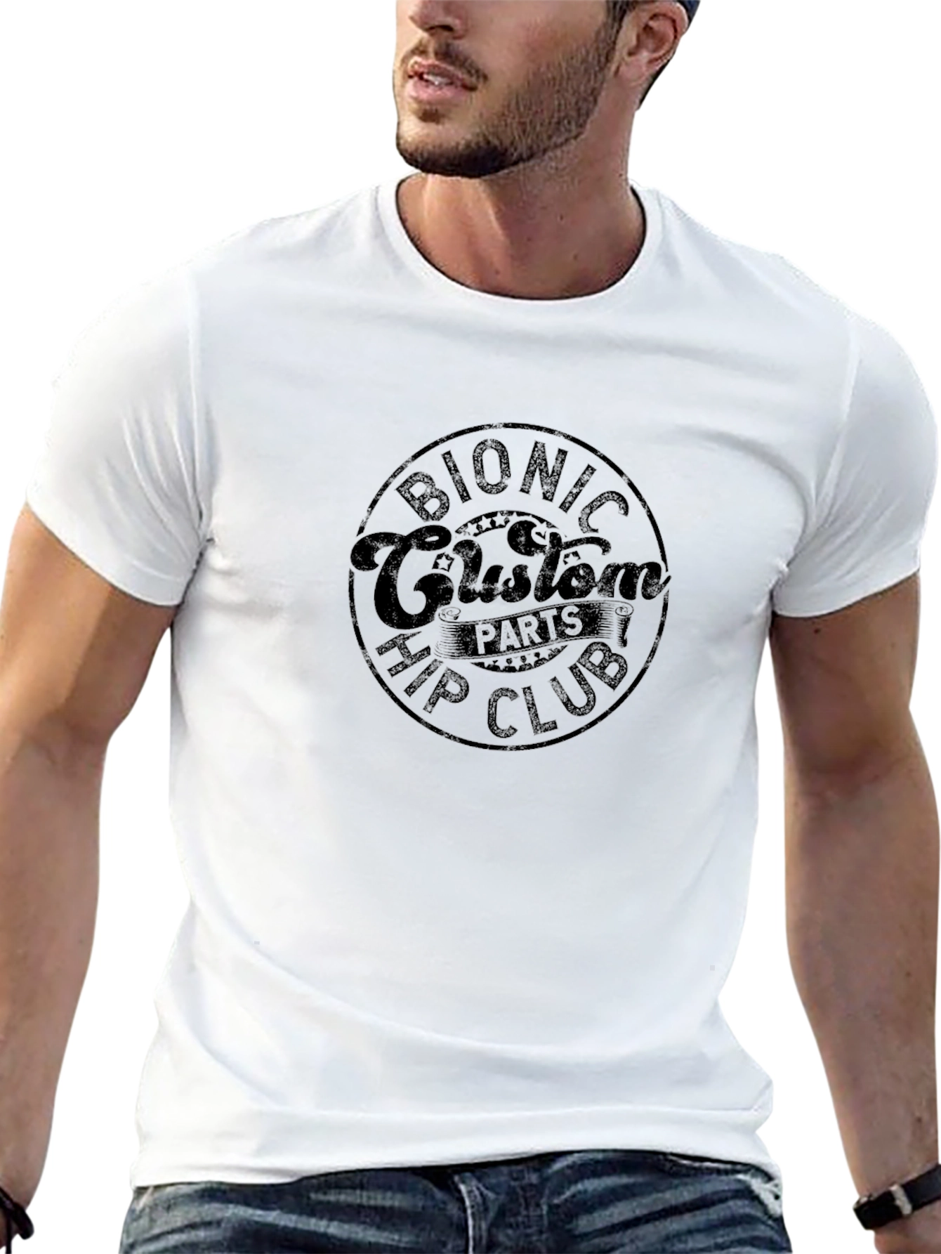 Bionic Custom Hip Parts Club Black Graphic Tee