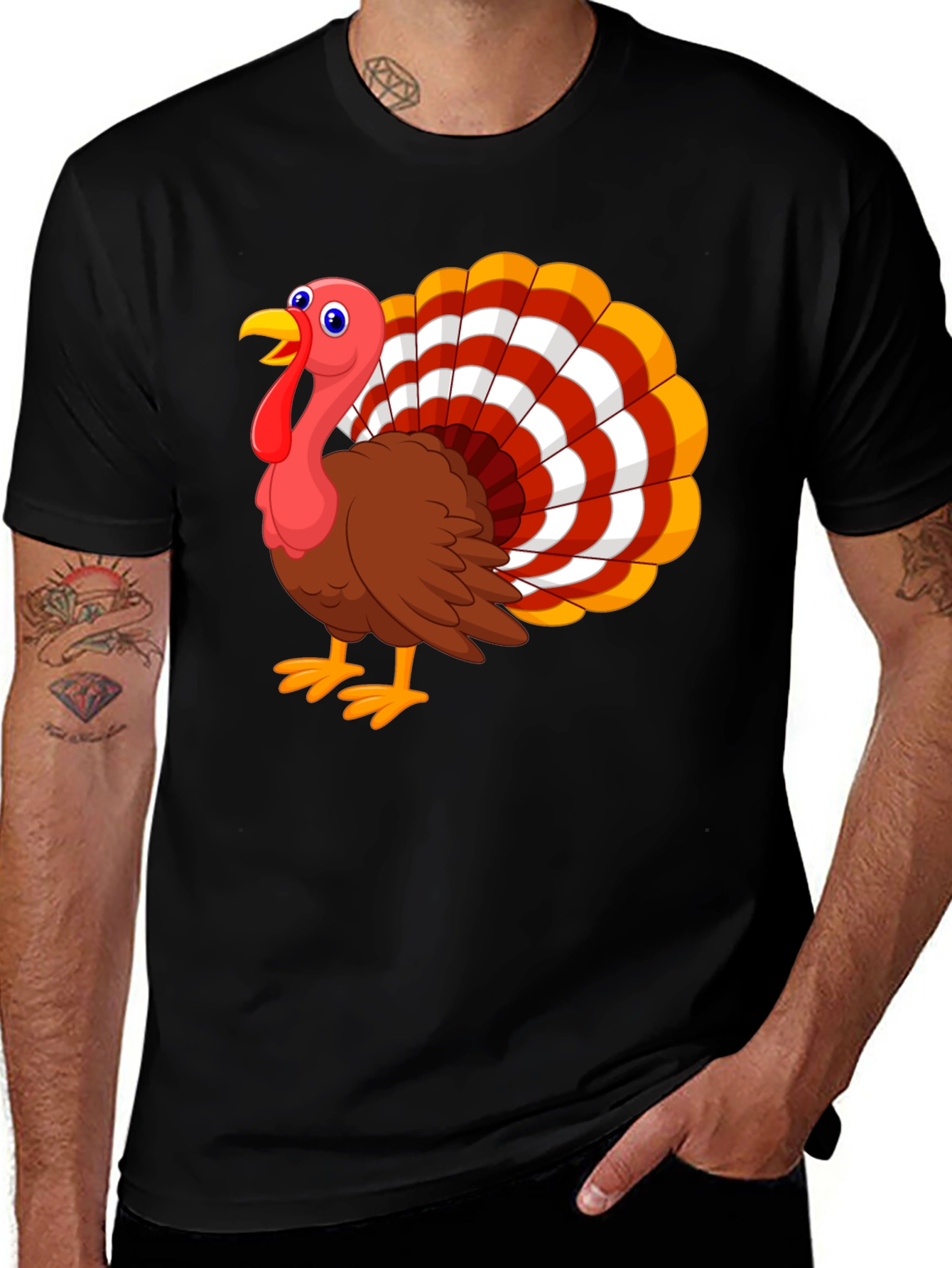 Thanksgiving Turkey Graphic T-Shirt