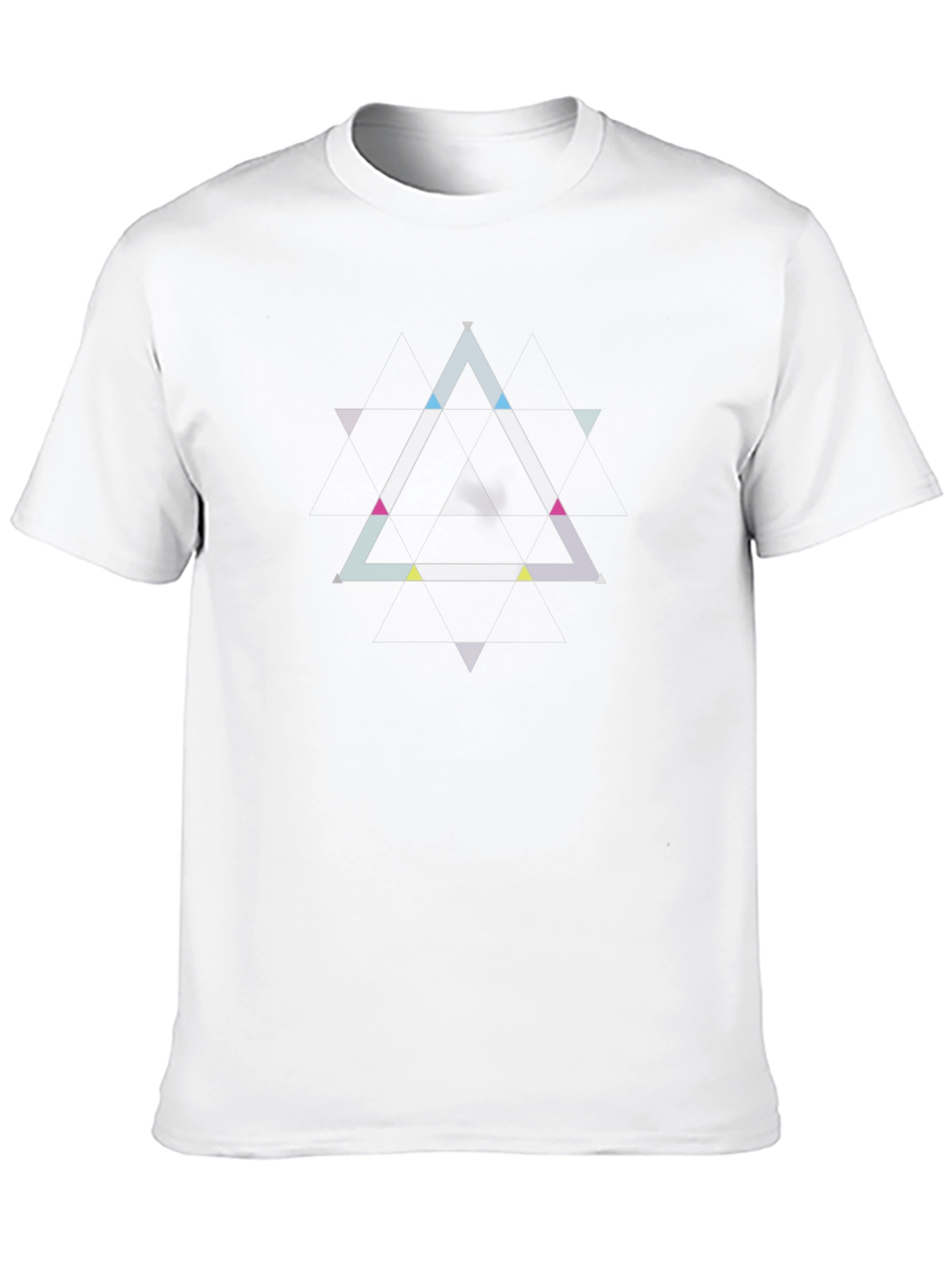 Geometric Triangle Graphic Black T-Shirt