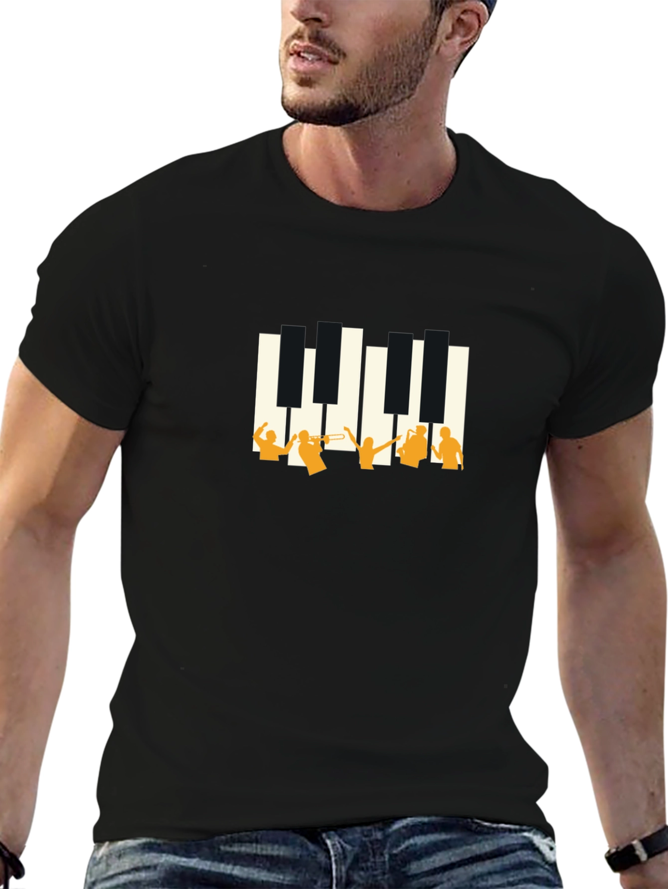 Jazz Piano T-Shirt - Black