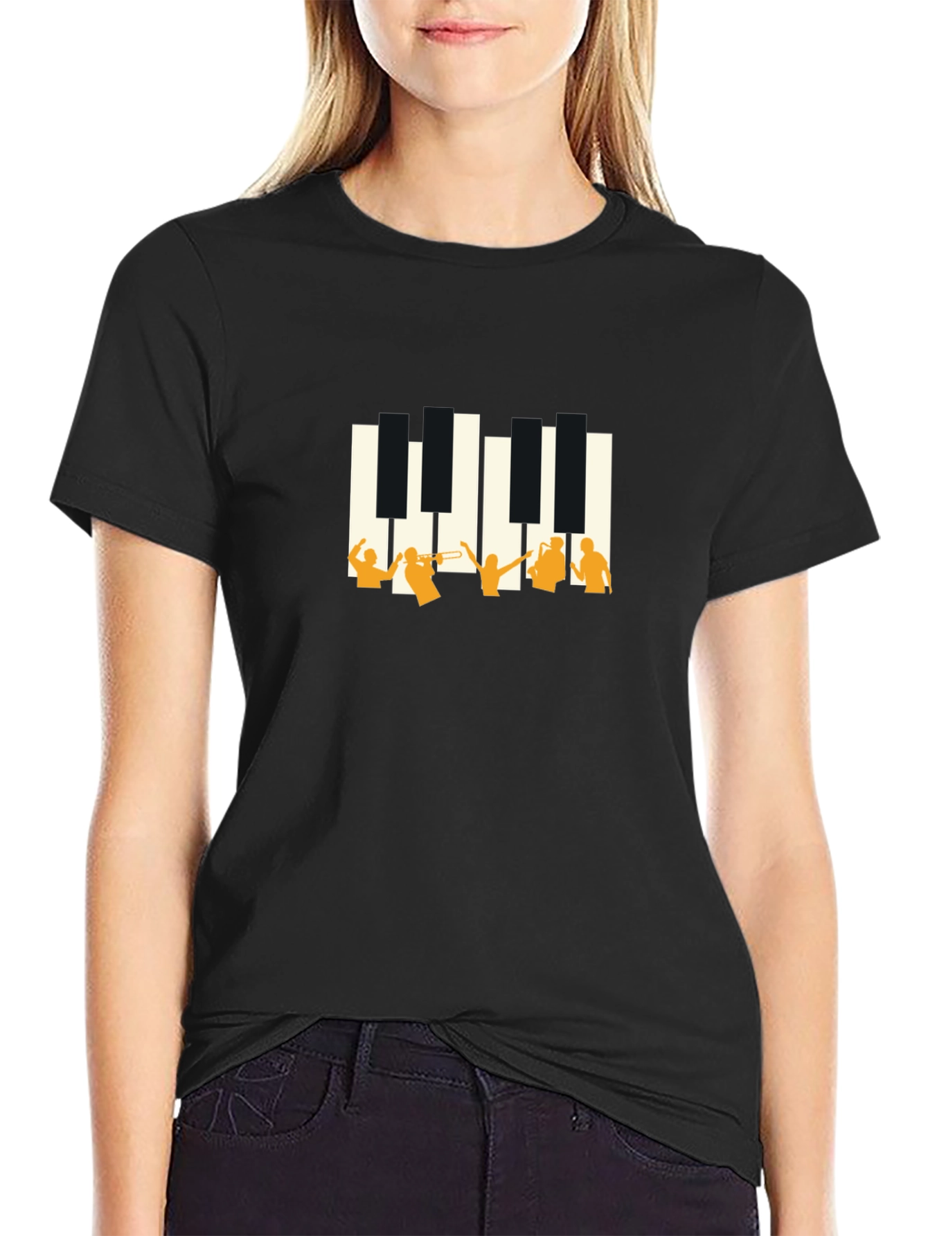 Jazz Piano T-Shirt - Black