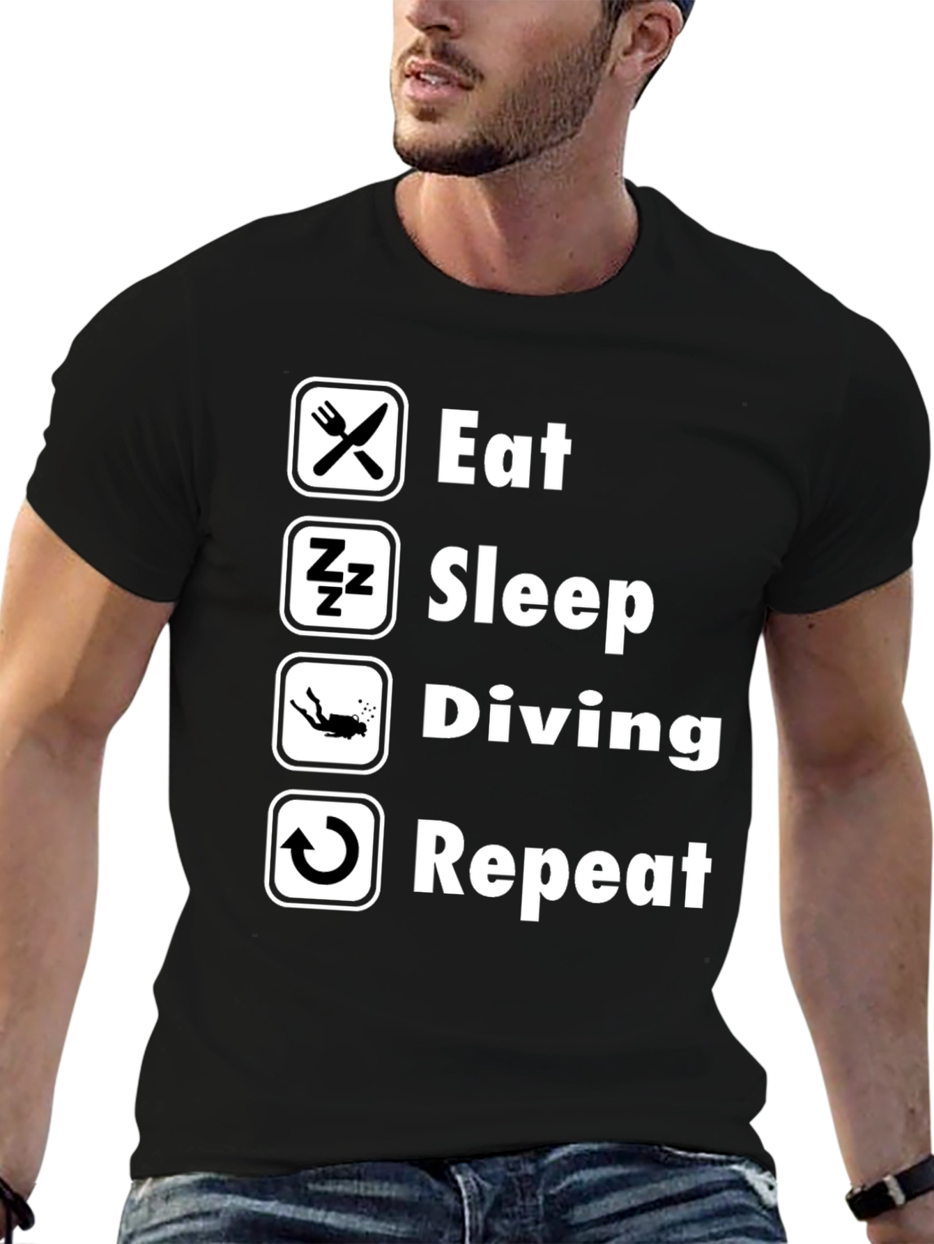 Eat Sleep Diving Repeat T-Shirt