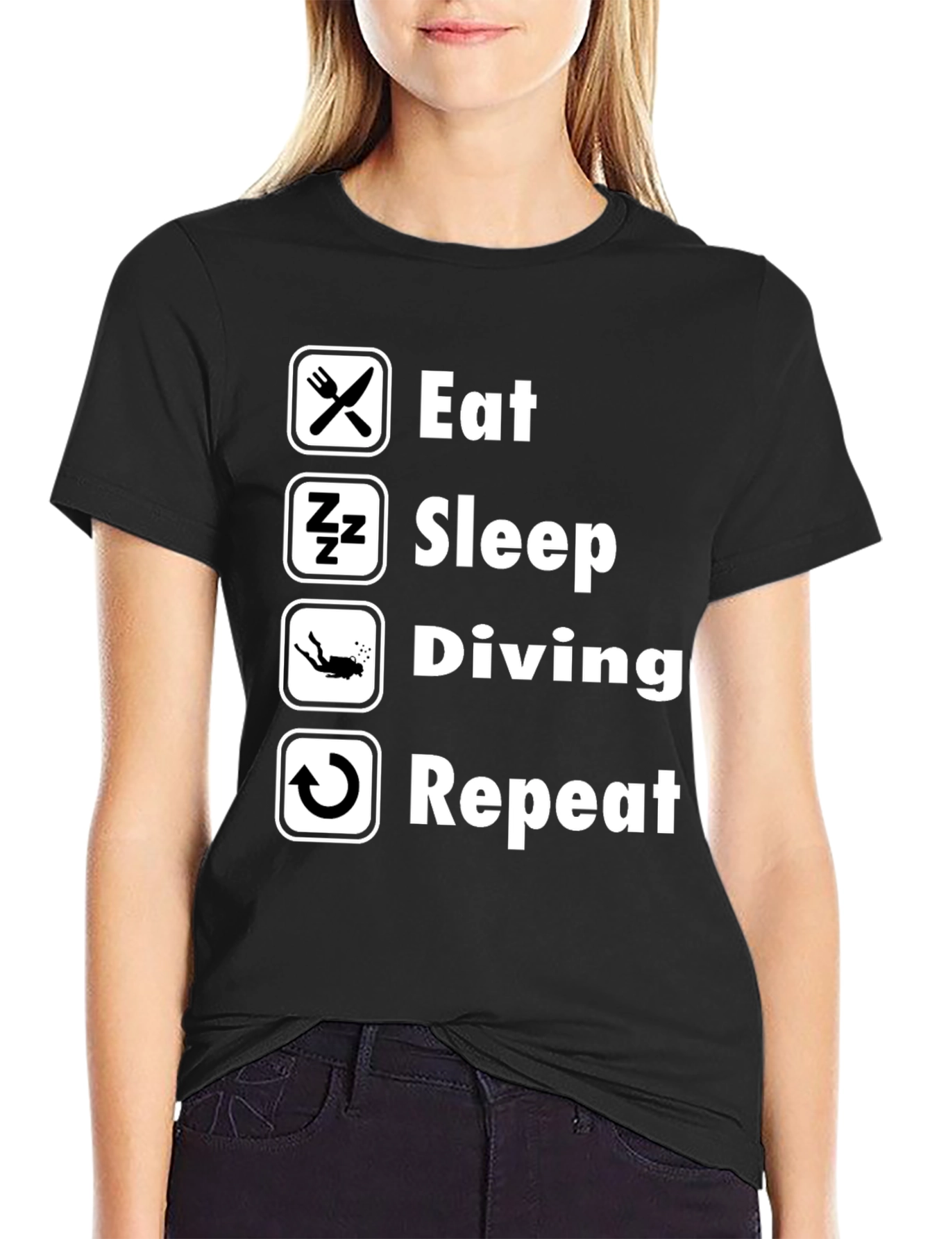 Eat Sleep Diving Repeat T-Shirt