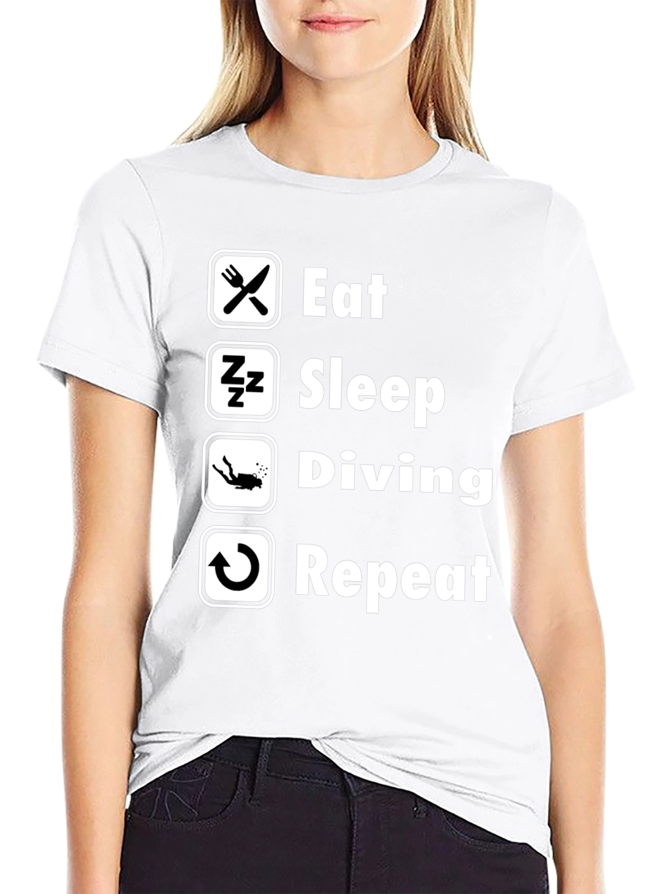 Eat Sleep Diving Repeat T-Shirt