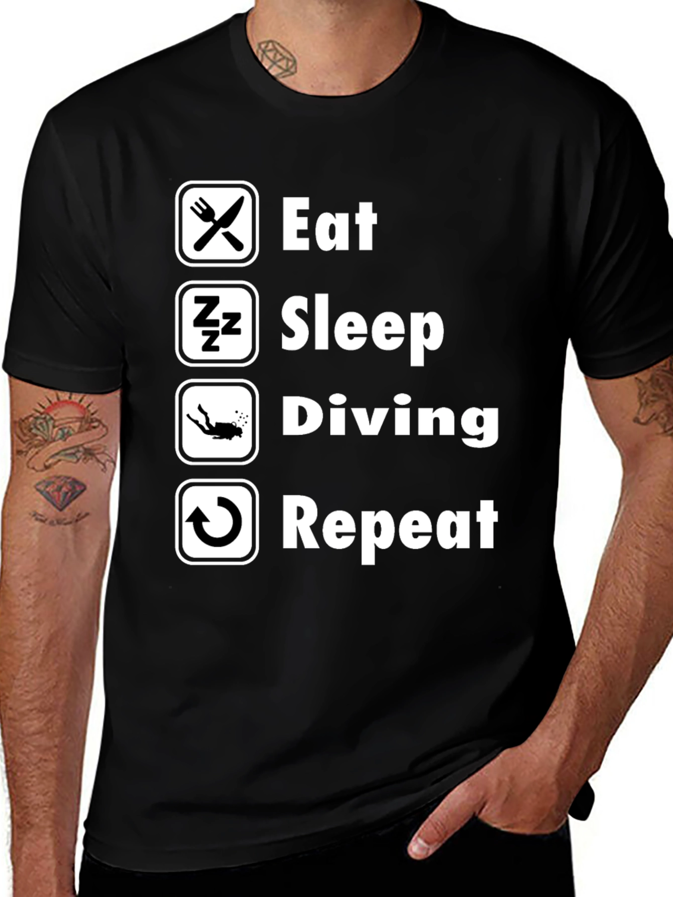 Eat Sleep Diving Repeat T-Shirt
