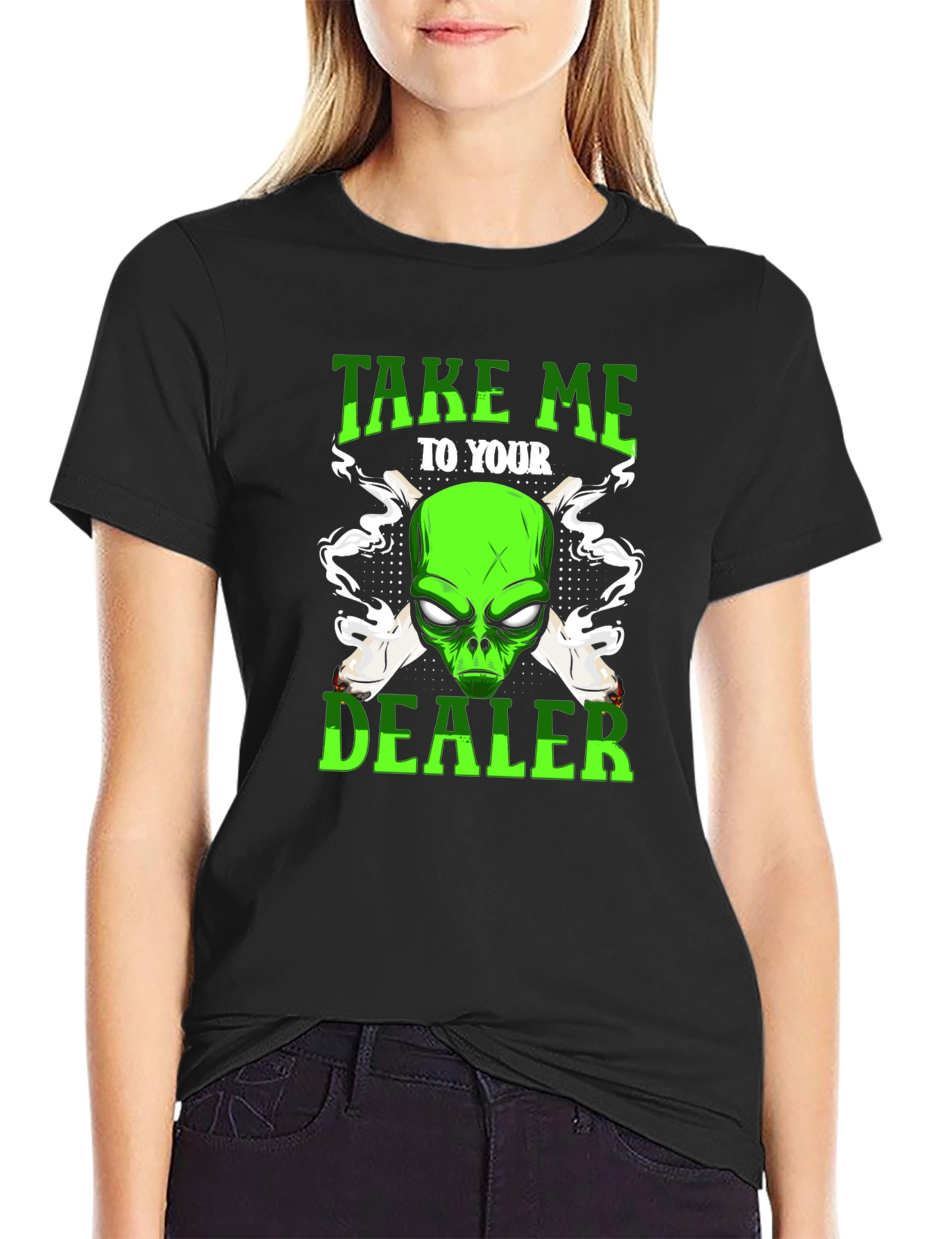 Alien Take Me To Your Dealer Graphic T-Shirt